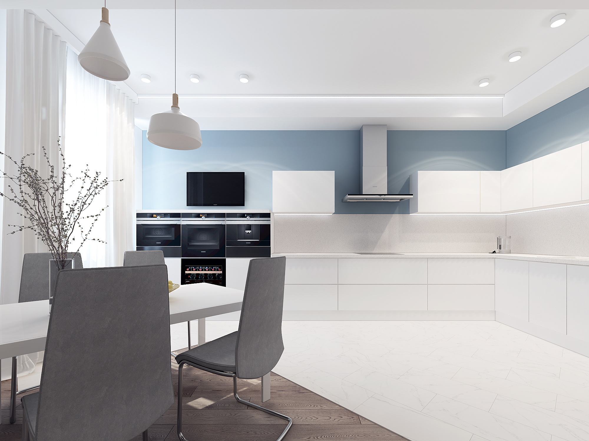 ЖК Континенталь. 4-к квартира. 186 м². Авторский дизайн интерьера