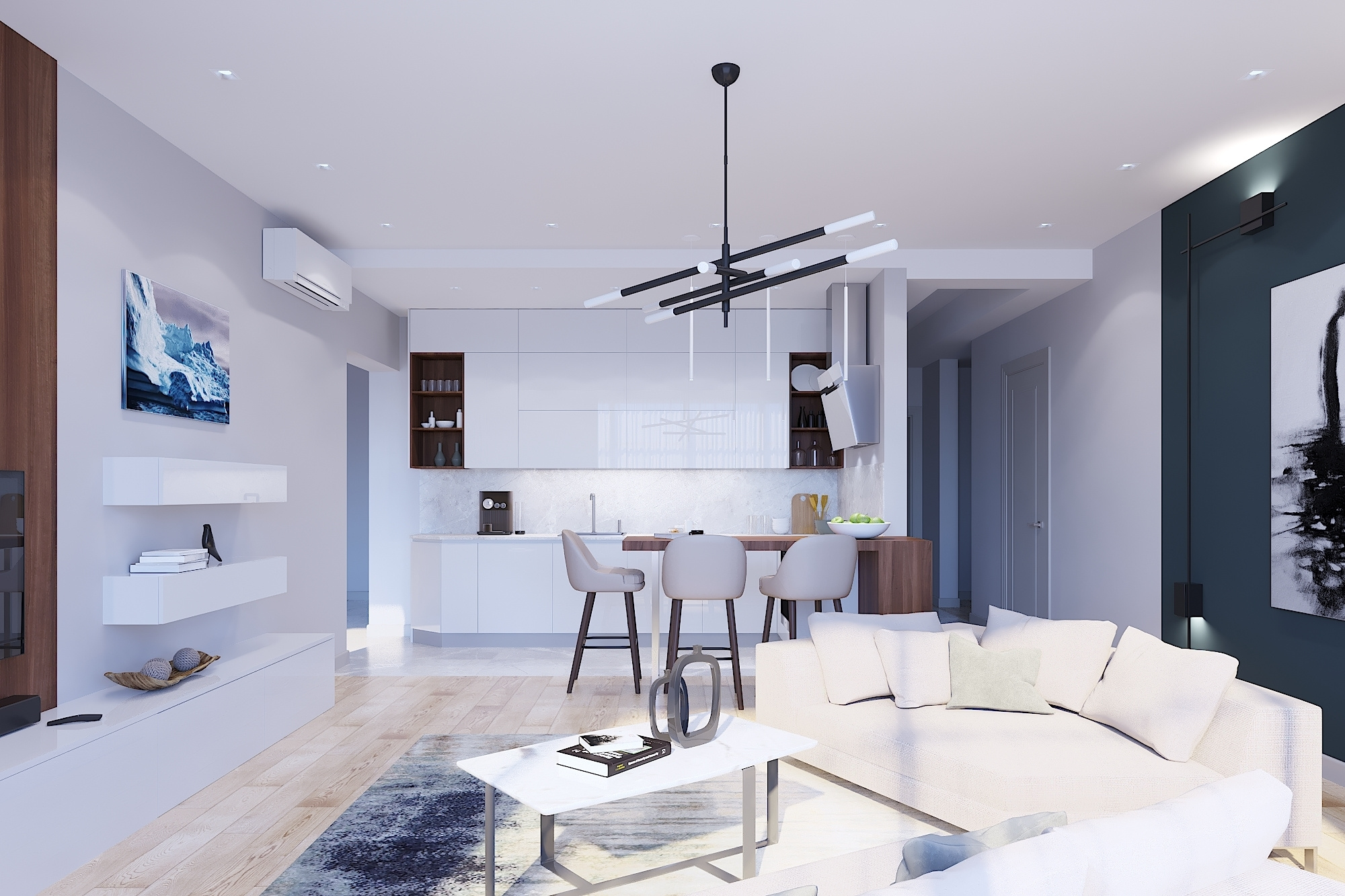 ЖК Ленинский. 3-к квартира. 104 м². Авторский дизайн интерьера