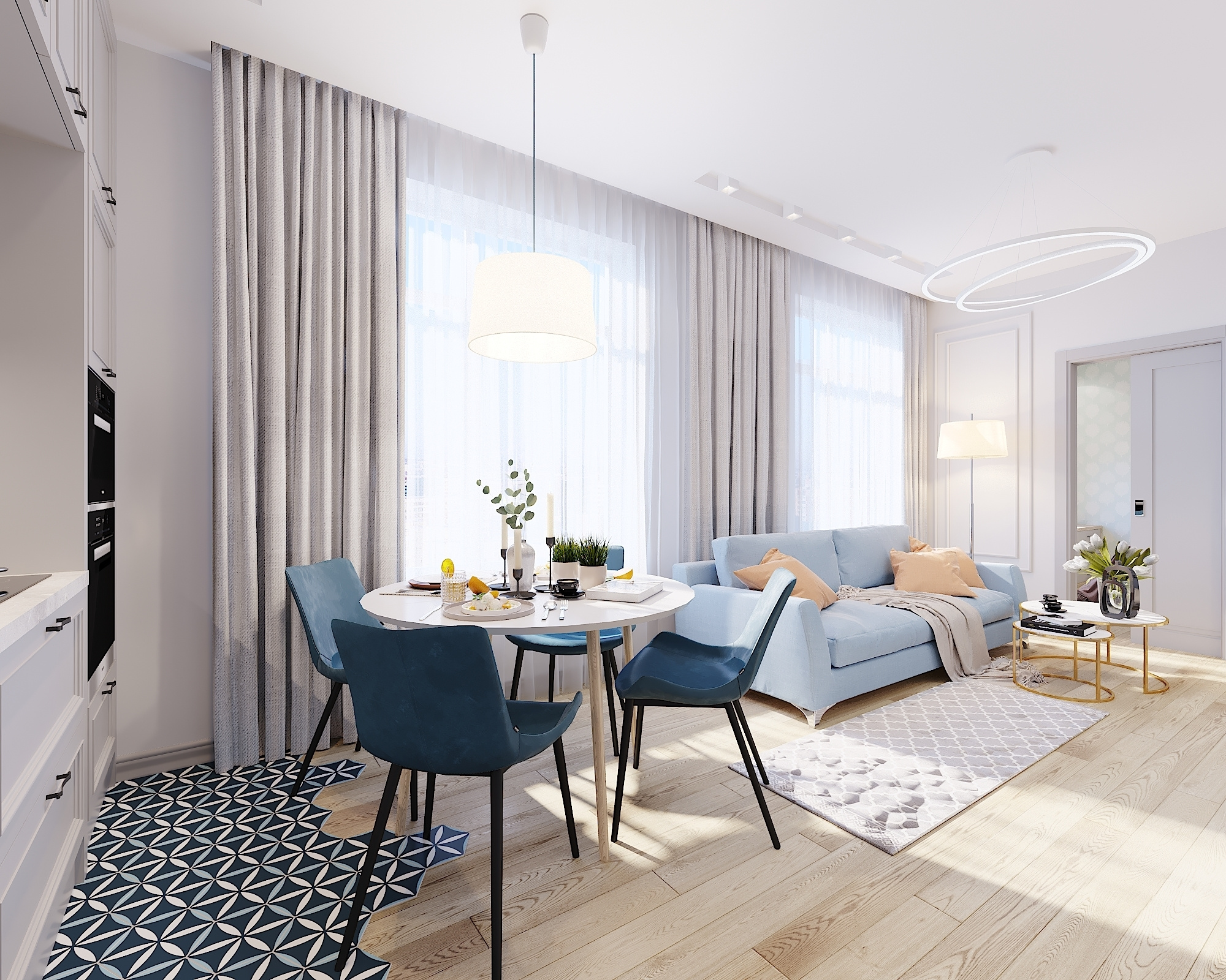 ЖК Рассказово. 2-к квартира. 70 м². Авторский дизайн интерьера