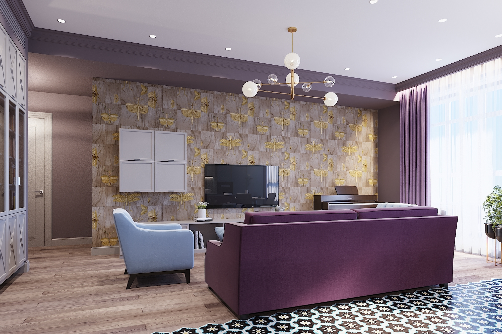 ЖК Сердце столицы. 3-к квартира. 103 м². Авторский дизайн интерьера