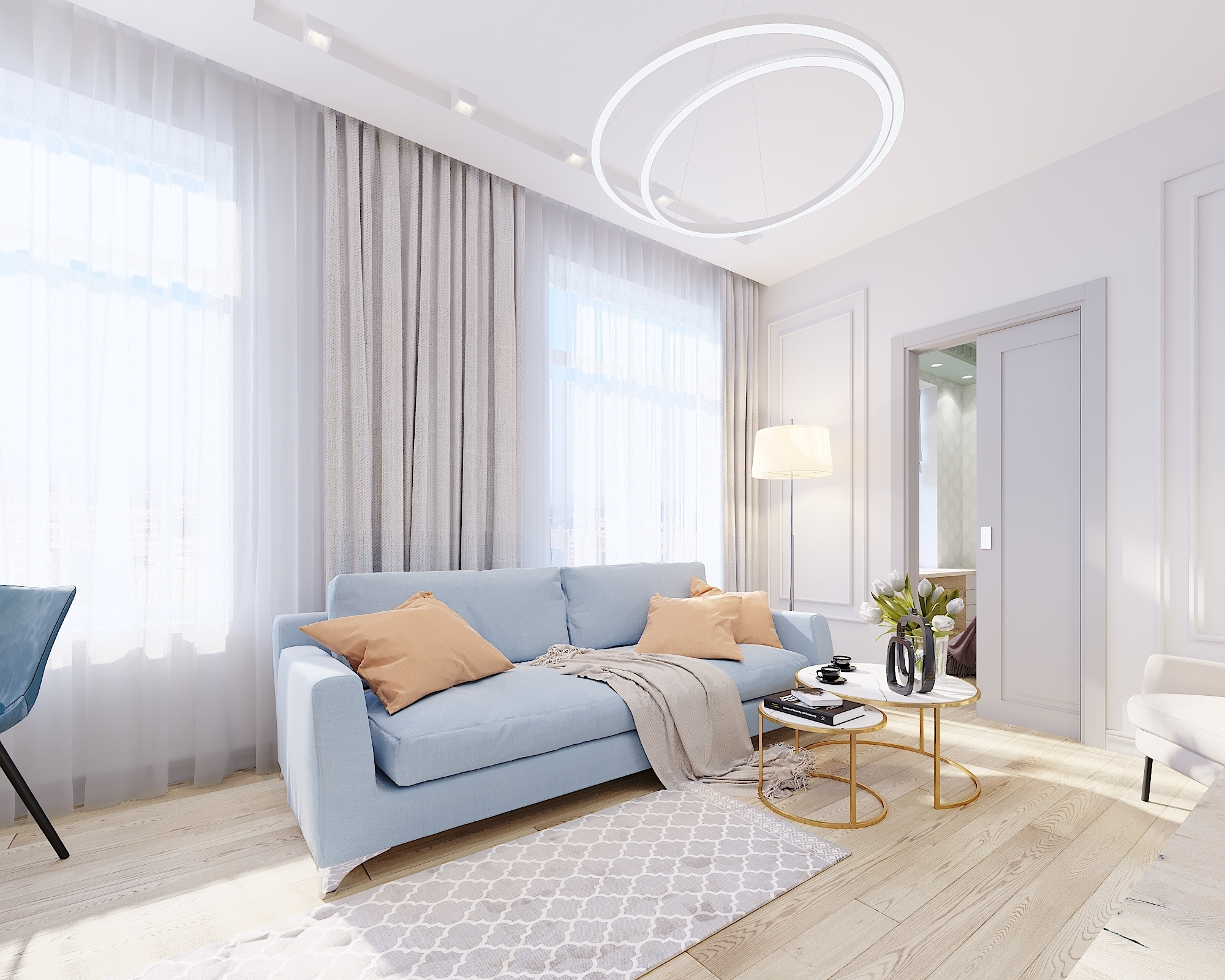 ЖК Рассказово. 2-к квартира. 70 м². Авторский дизайн интерьера