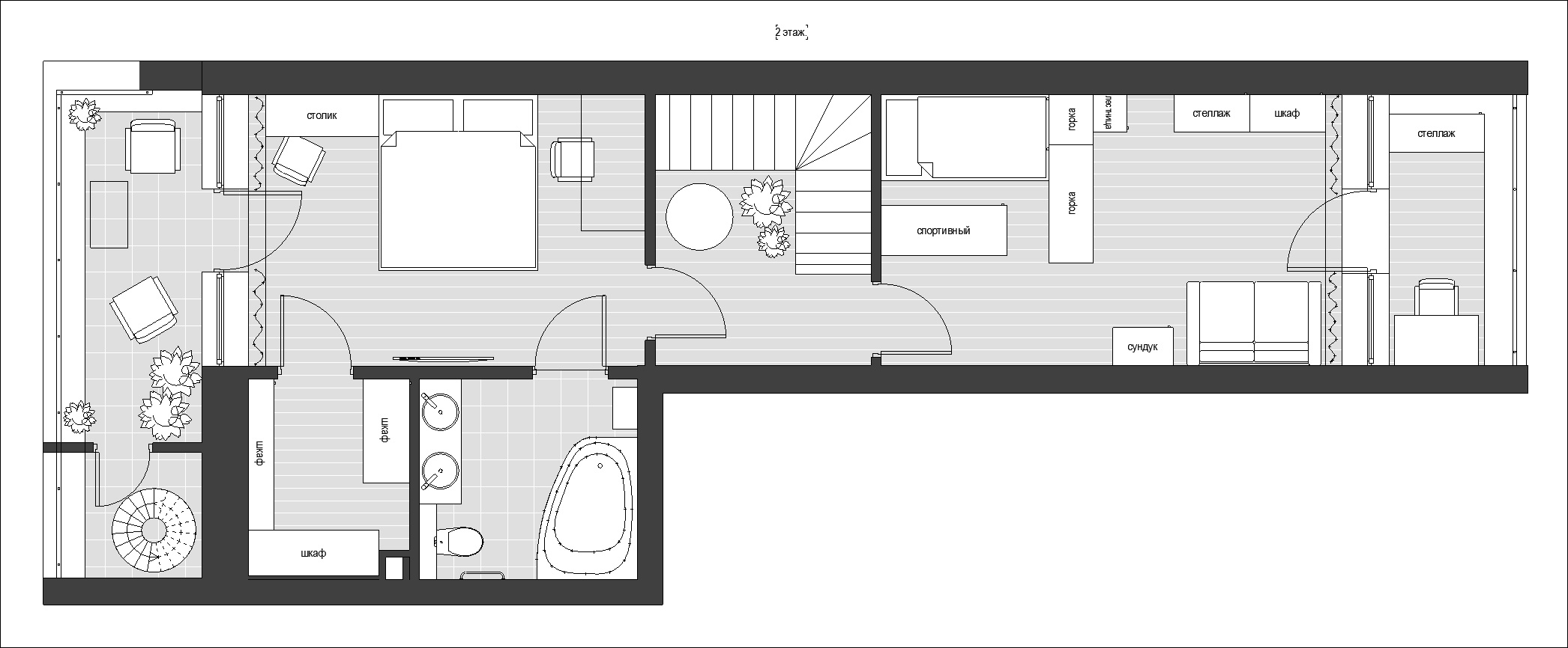 ЖК Дубровка. 3-к двухуровневая квартира. 105 м². Авторский дизайн интерьера