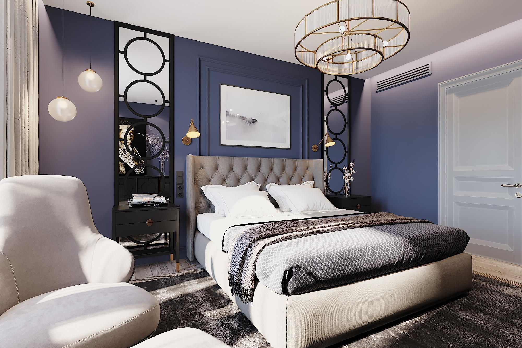 ЖК Воробьев дом. 3-к квартира. 129 м². Авторский дизайн интерьера