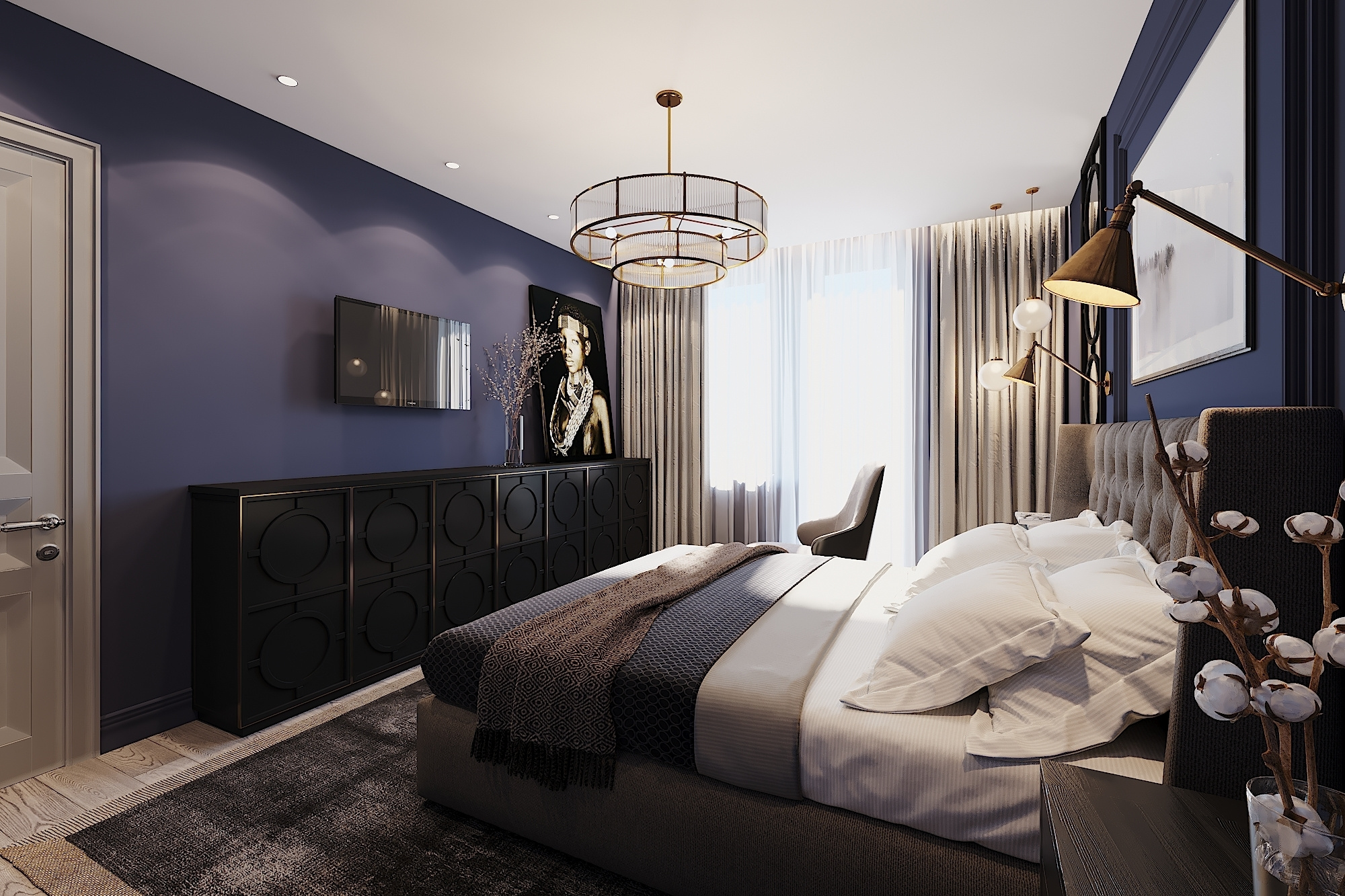 ЖК Воробьев дом. 3-к квартира. 129 м². Авторский дизайн интерьера