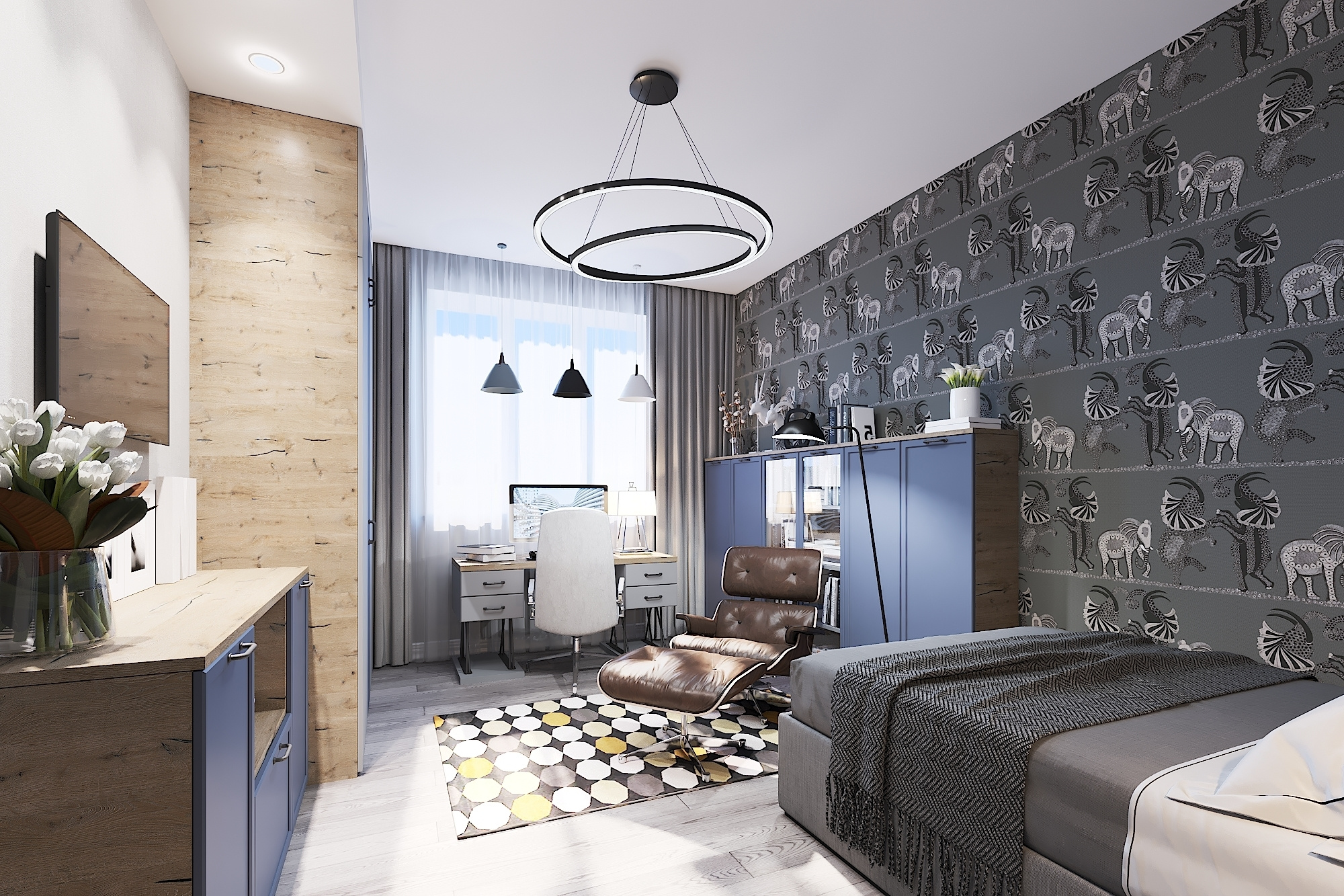 ЖК Дубровка. 4-к квартира.181 м². Авторский дизайн интерьера