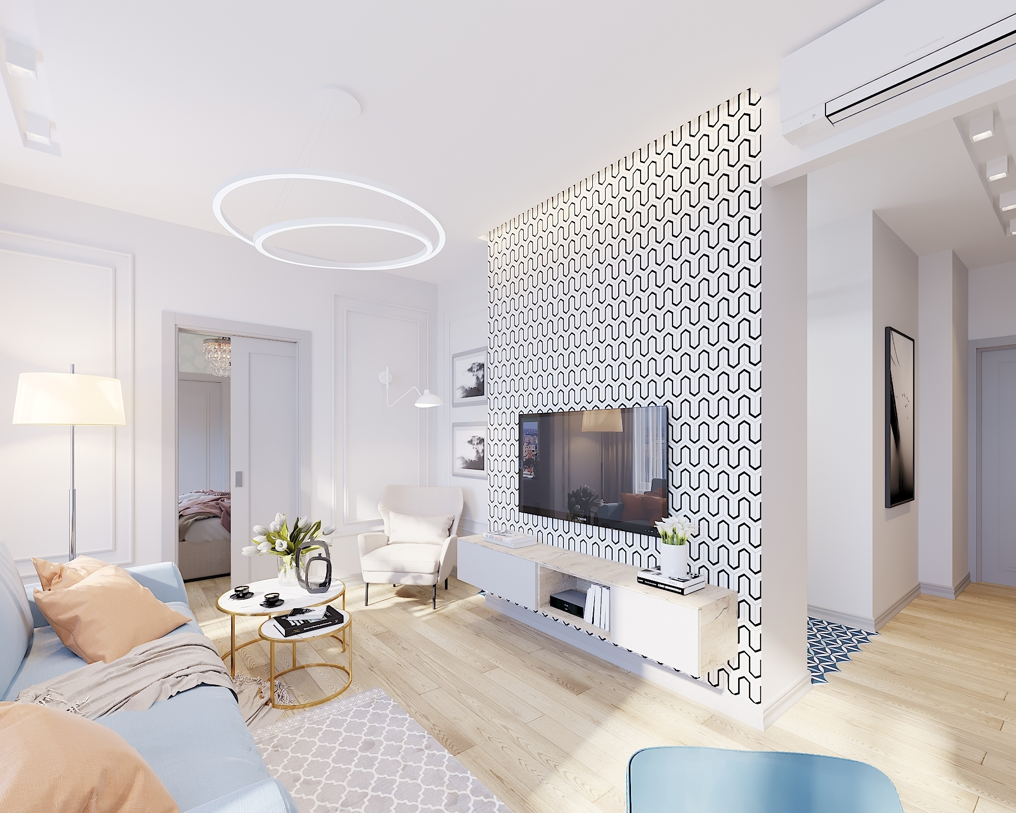 ЖК Рассказово. 2-к квартира. 70 м². Авторский дизайн интерьера