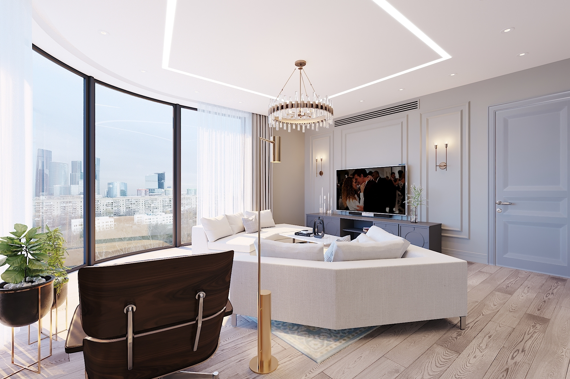 ЖК Воробьев дом. 3-к квартира. 129 м². Авторский дизайн интерьера