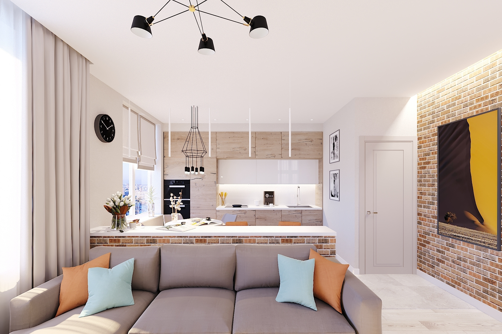 ЖК Рассказово. 2-к квартира. 68 м². Авторский дизайн интерьера