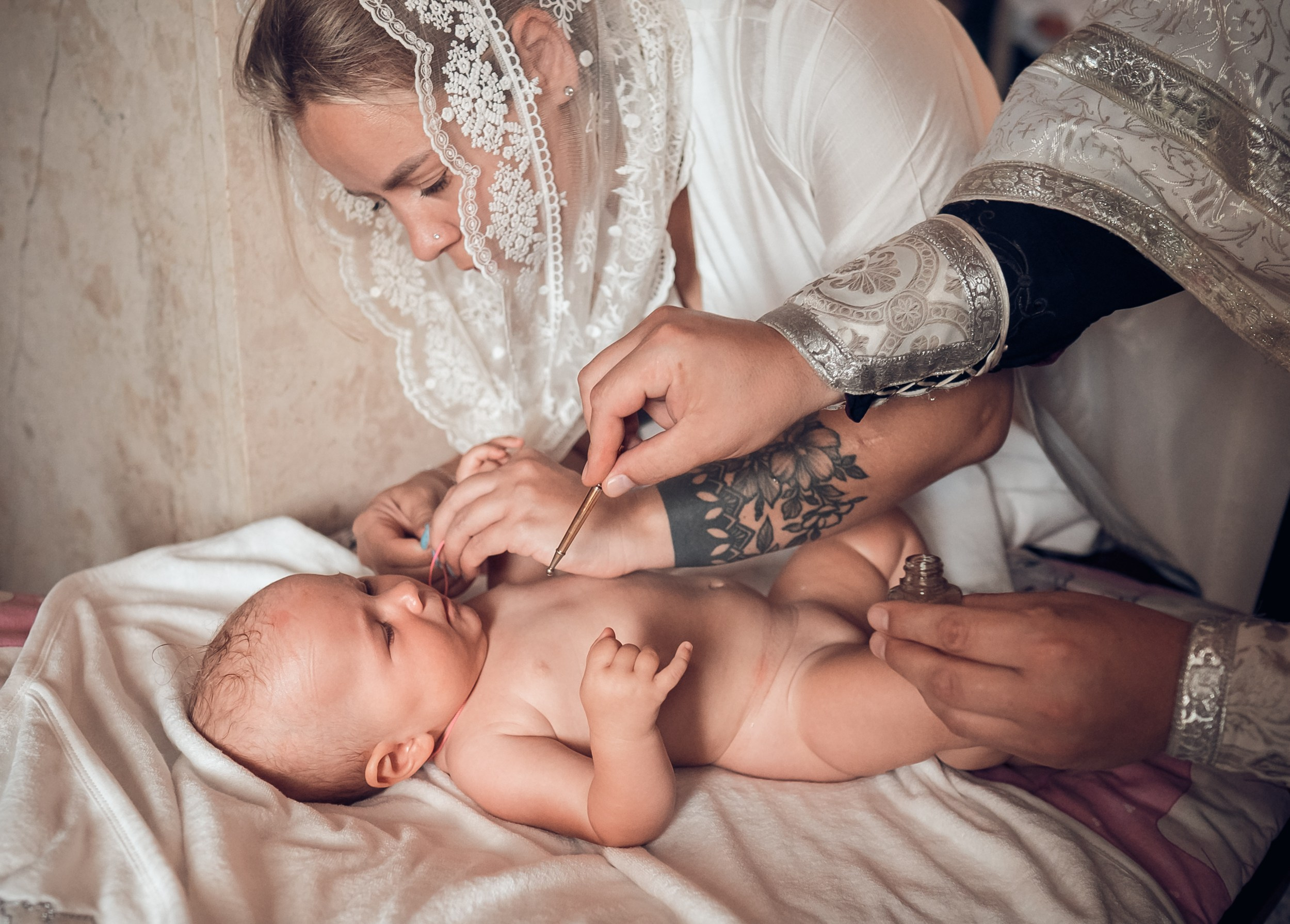 Крещение в храме Прп.Сергия Радонежского с. Орлиное. Церковный фотограф Севастополь