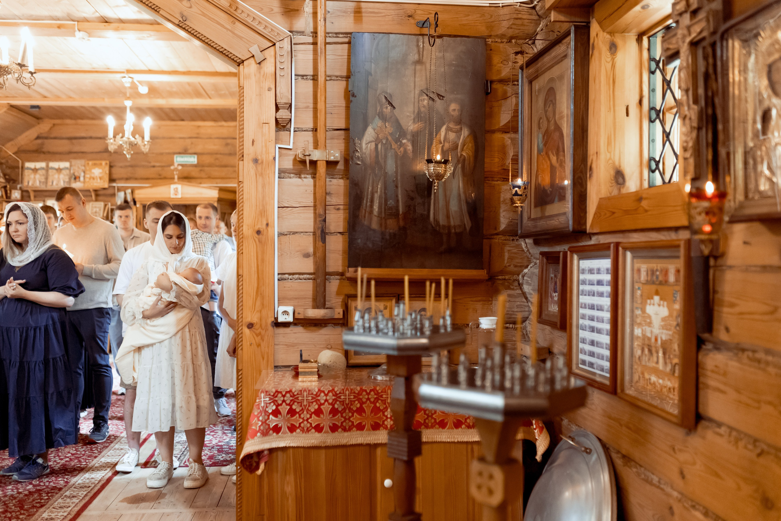 Крещение в Храме святых Новомучеников и Исповедников Российских. Фотограф Валерия Горбунова Подольск Бутово Видное Щербинка