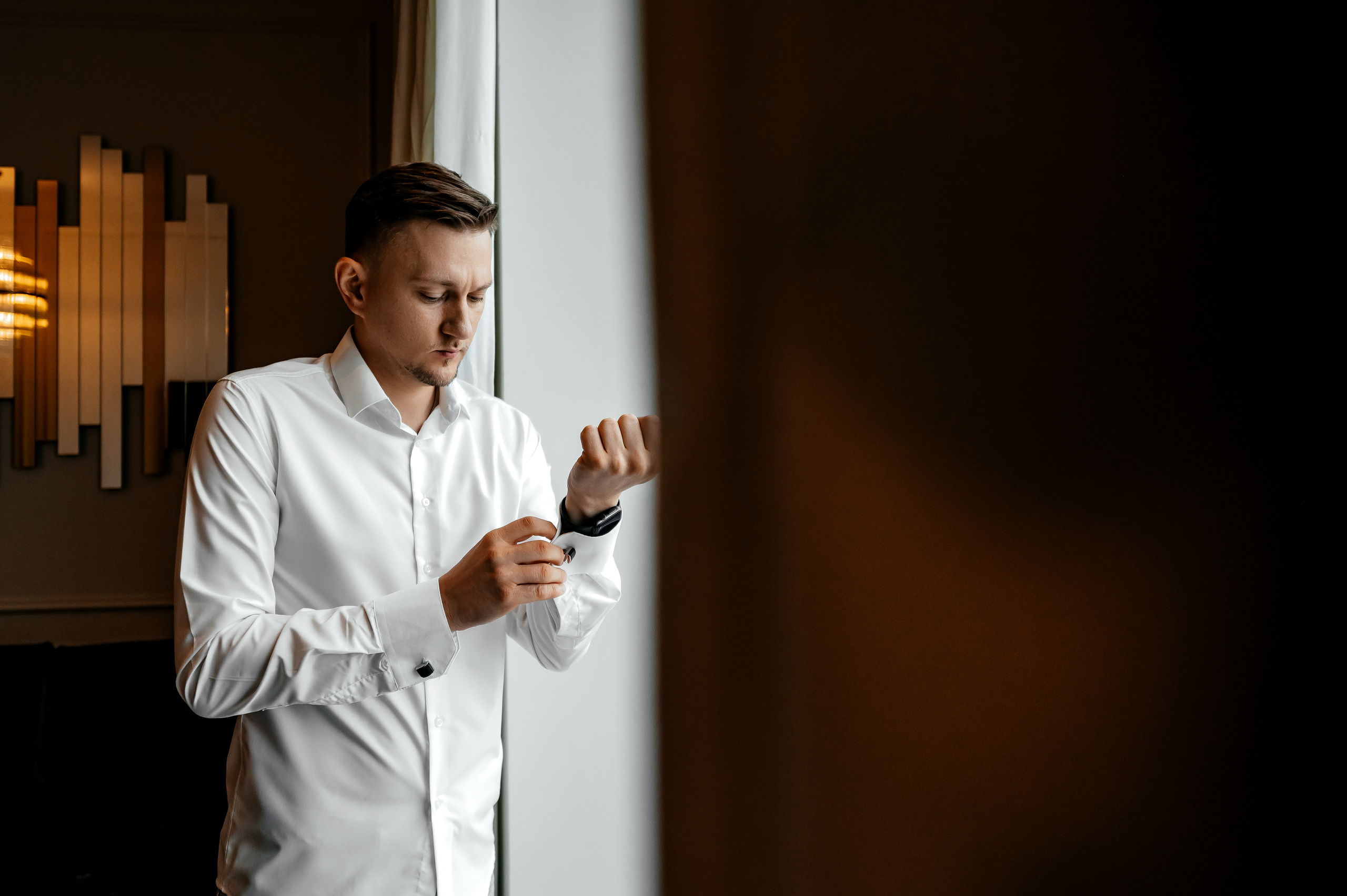 Роскошная свадьба с утром в Marriott Imperial Plaza, регистрацией в Москва-сити и завершением в Артилэнде. Свадебный и семейный фотограф Виктория Носачёва. Щелково, Москва и МО