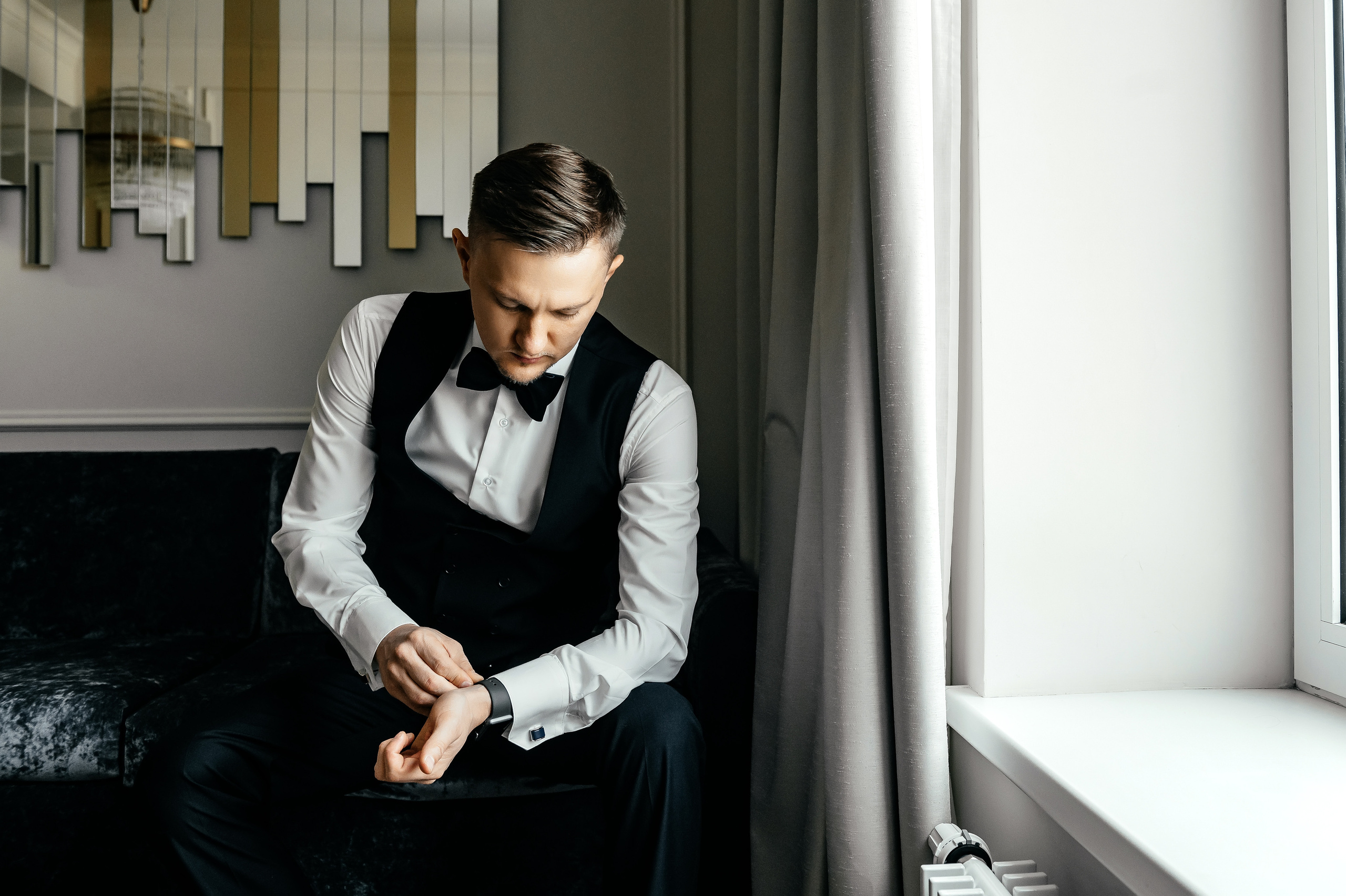 Роскошная свадьба с утром в Marriott Imperial Plaza, регистрацией в Москва-сити и завершением в Артилэнде. Свадебный и семейный фотограф Виктория Носачёва. Щелково, Москва и МО