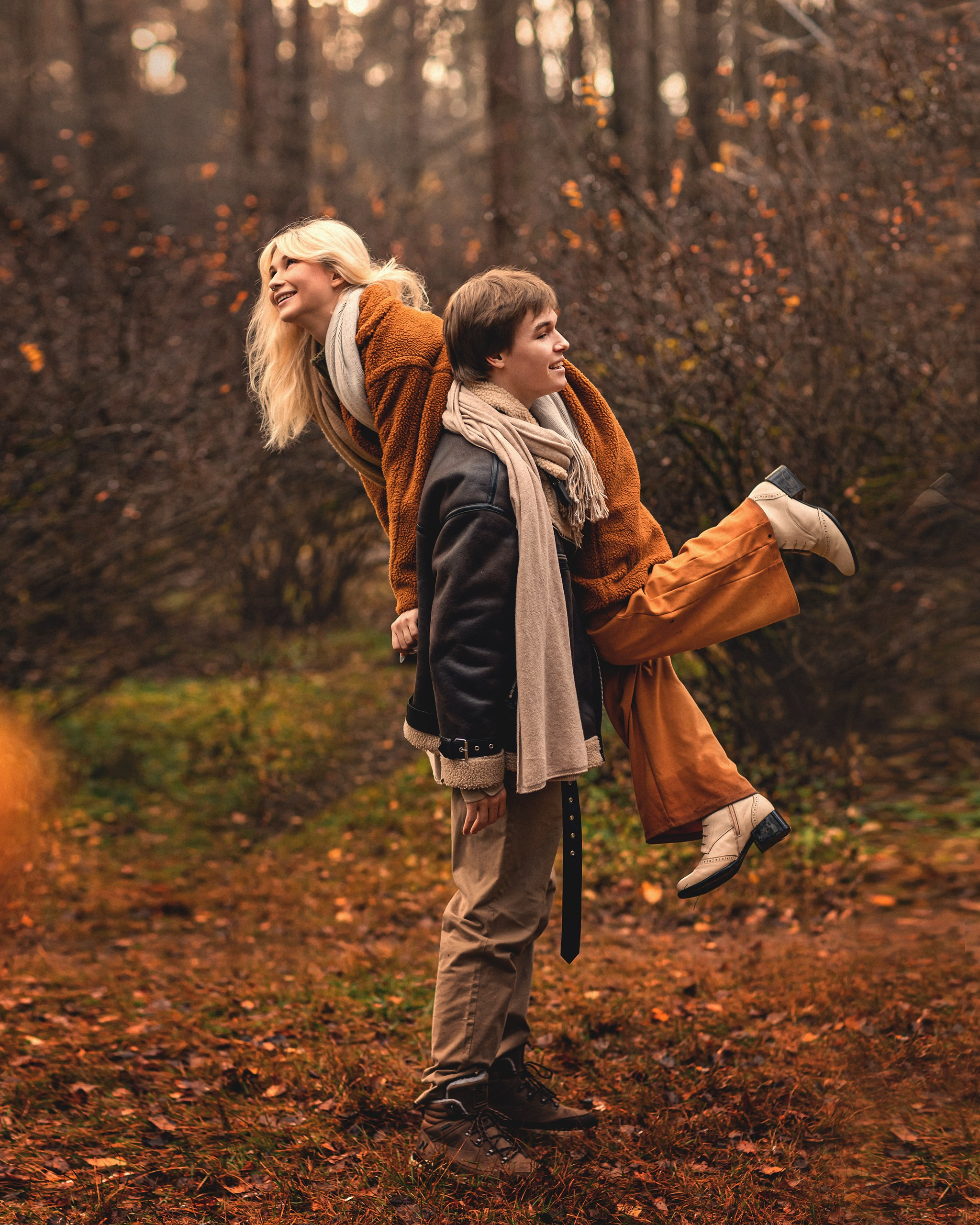 Осенняя лавстори. Детский и семейный фотограф Елена Михайлова в Москве