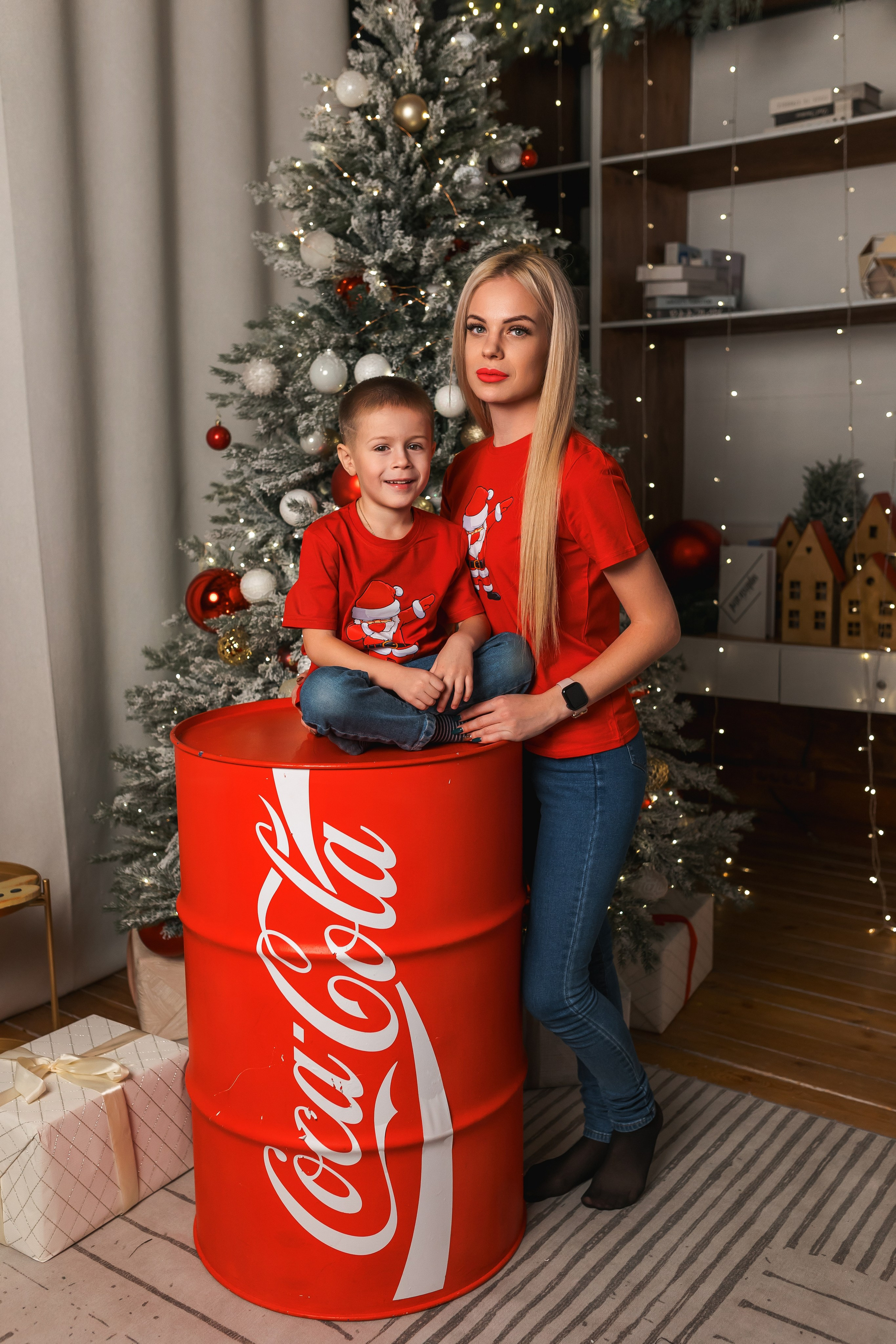 Новогодний фотосет двух семей. Свадебный фотограф в Хабаровске