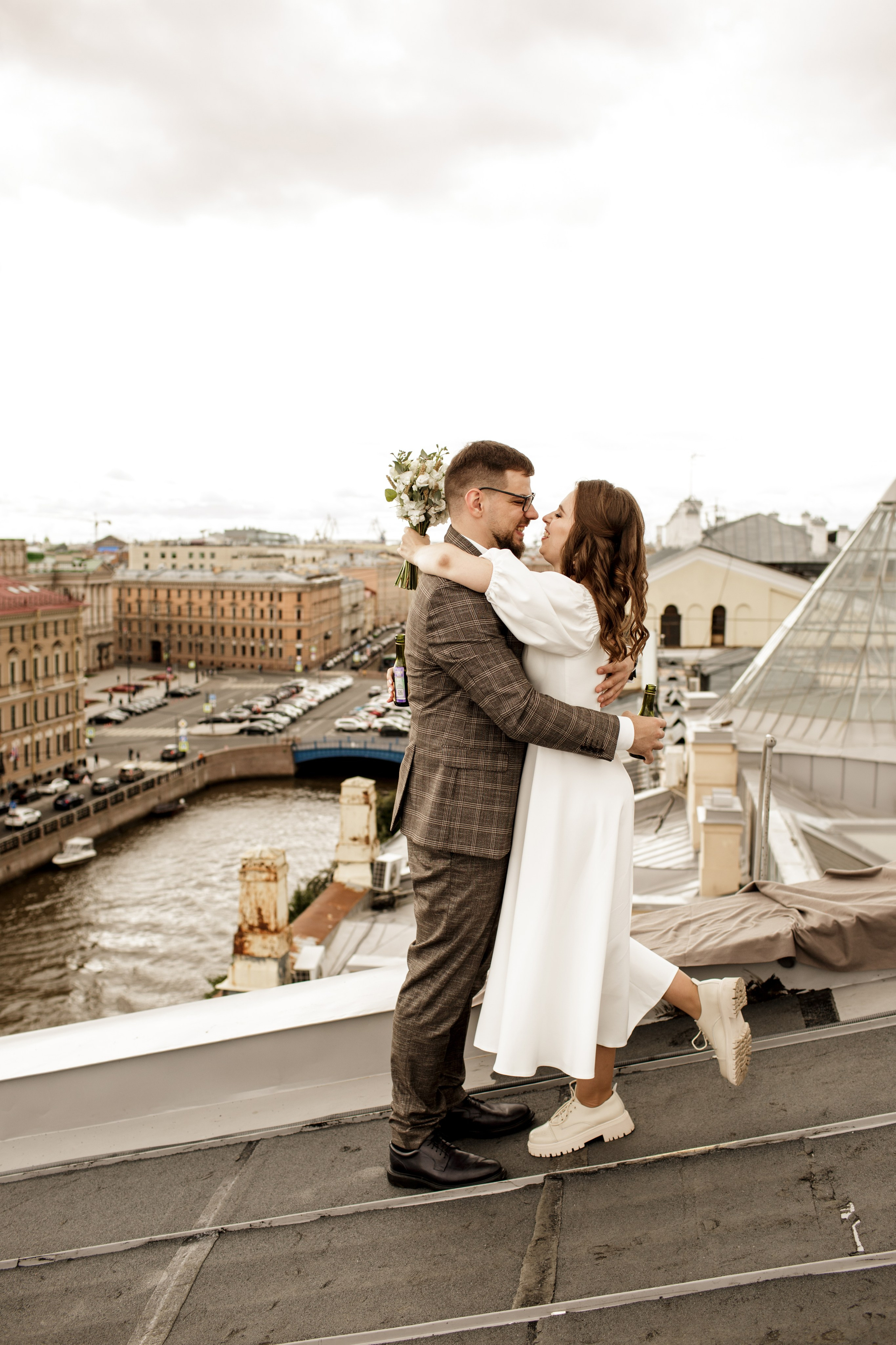 Анастасия и Андрей. Свадьба на крыше. Свадебный фотограф Кирилл Белый