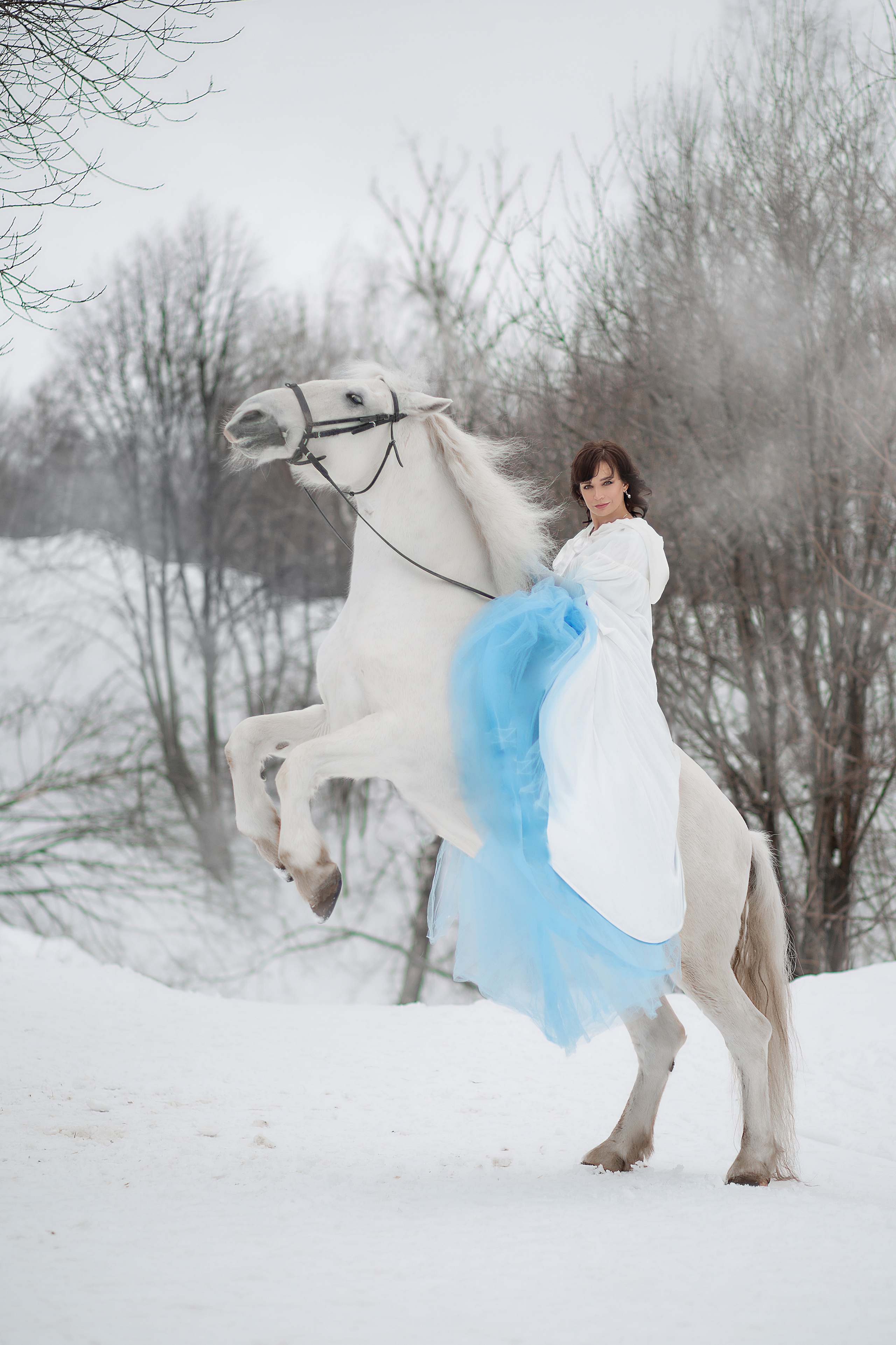 Алла и Воробей. Фотосессия с лошадьми в Нижнем Новгороде