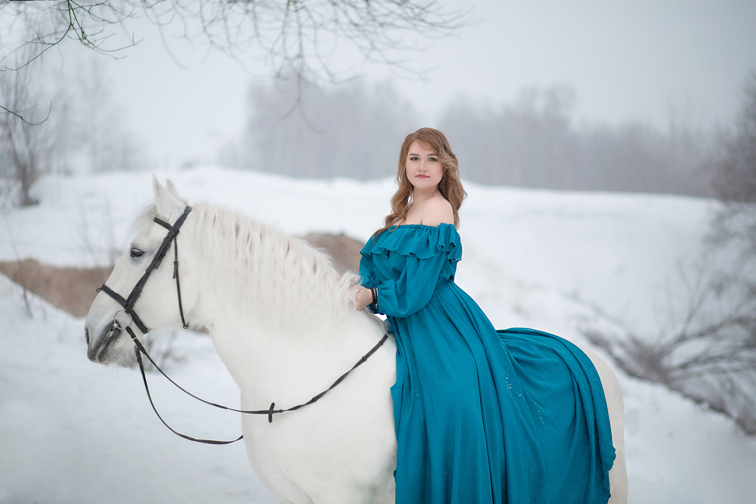 Ольга и Воробей фотодень 25.12.22. Фотосессия с лошадьми в Нижнем Новгороде