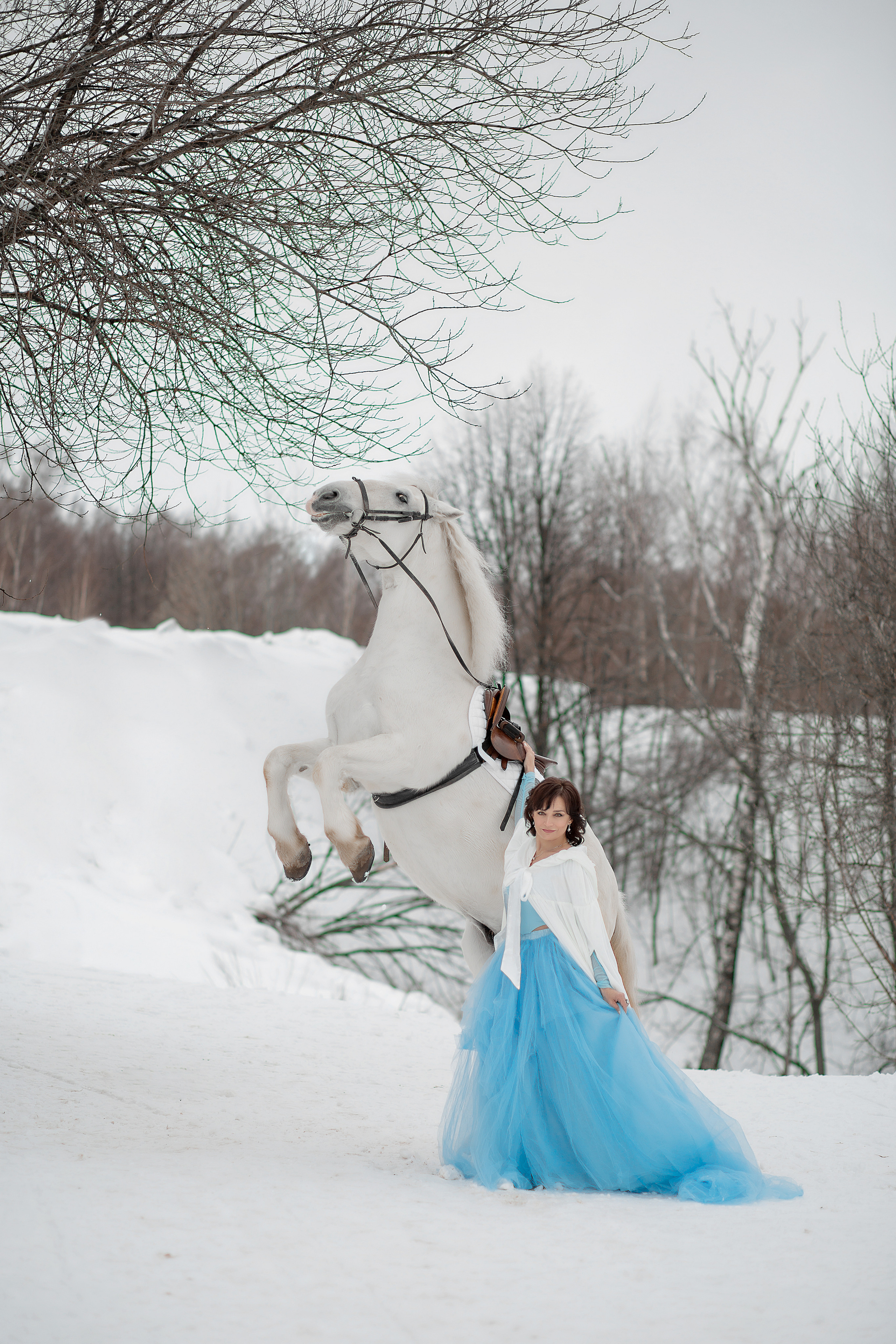 Алла и Воробей. Фотосессия с лошадьми в Нижнем Новгороде