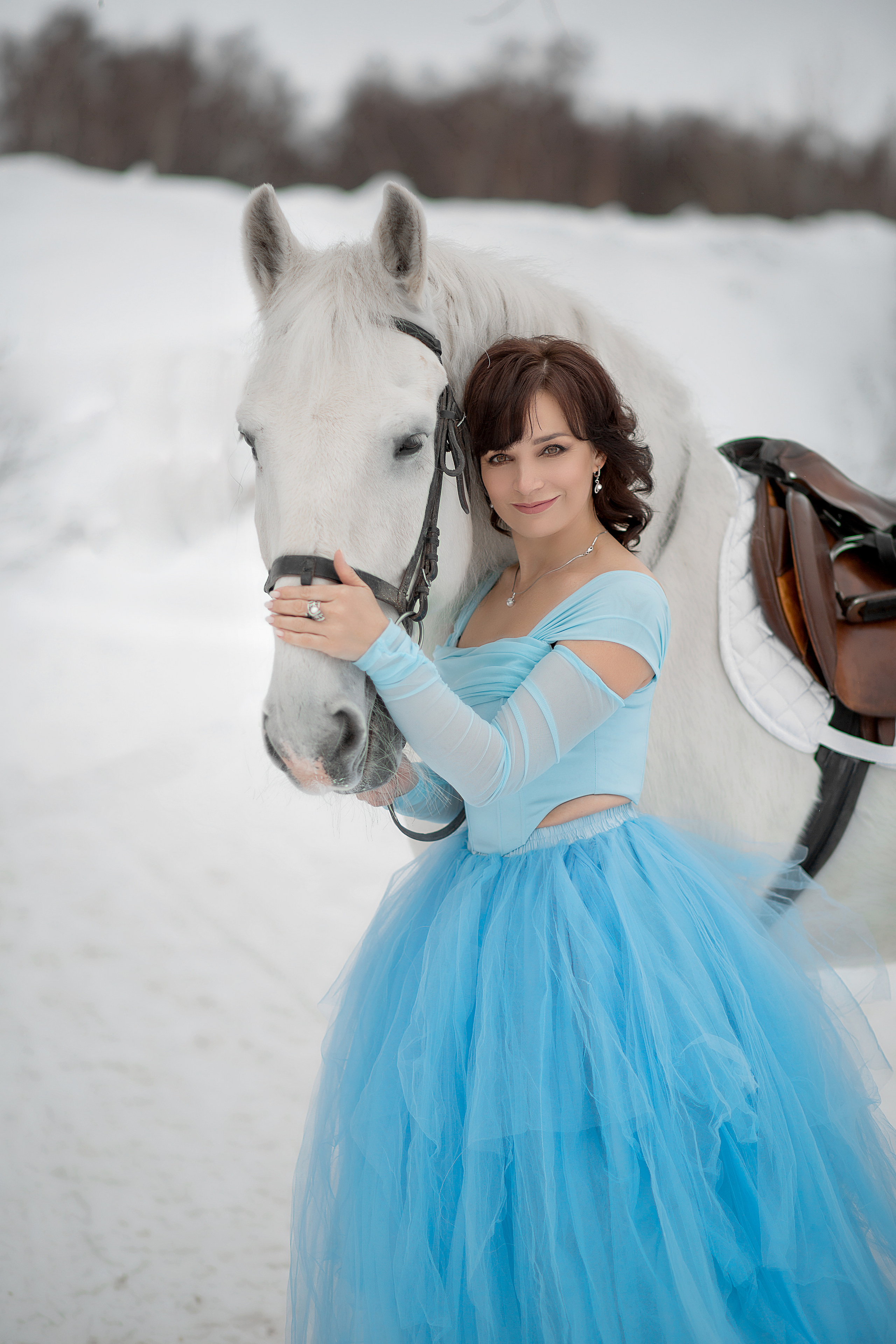 Алла и Воробей. Фотосессия с лошадьми в Нижнем Новгороде