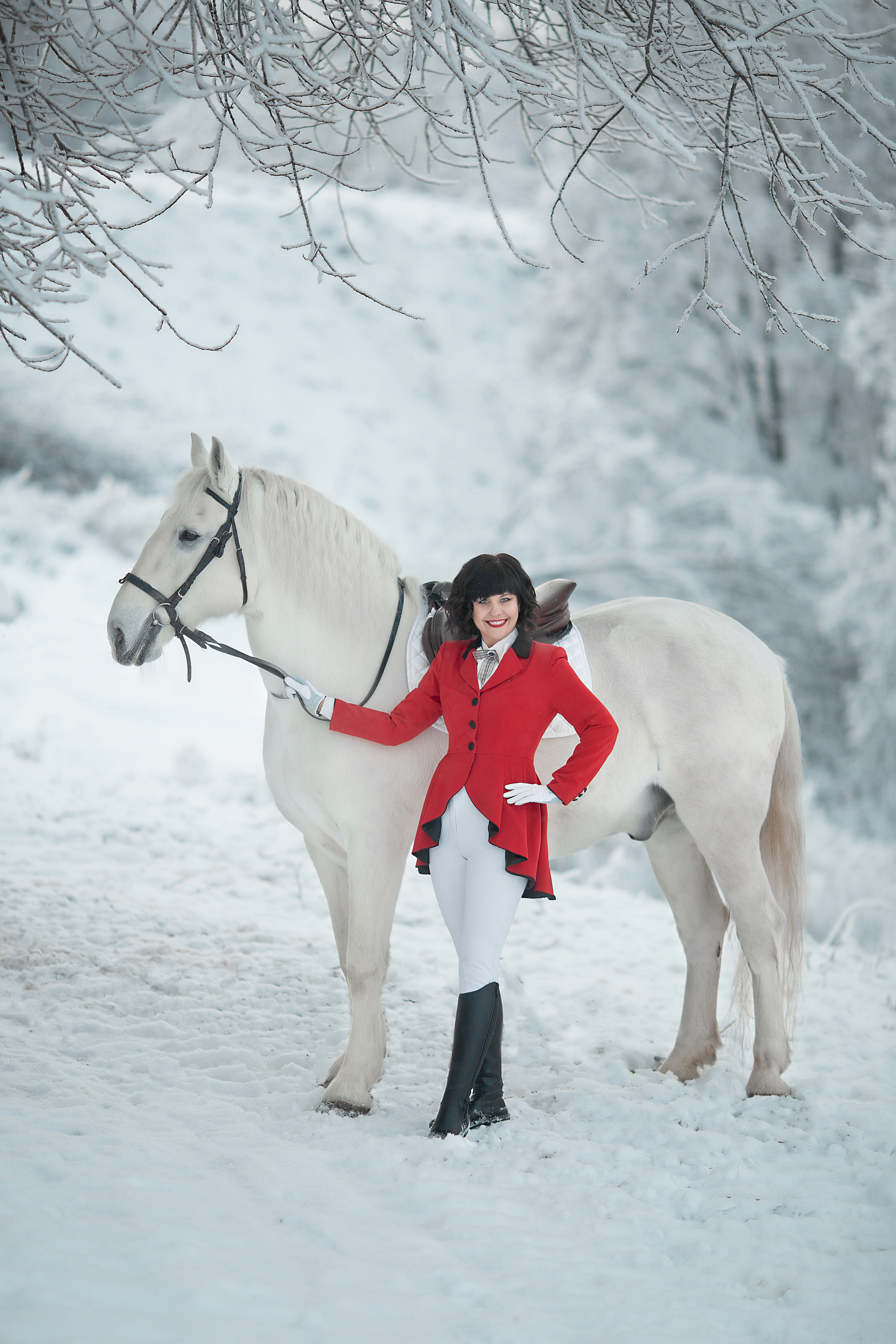 Фотосессия Алёны и Воробушка 03.12.22. Фотосессия с лошадьми в Нижнем Новгороде