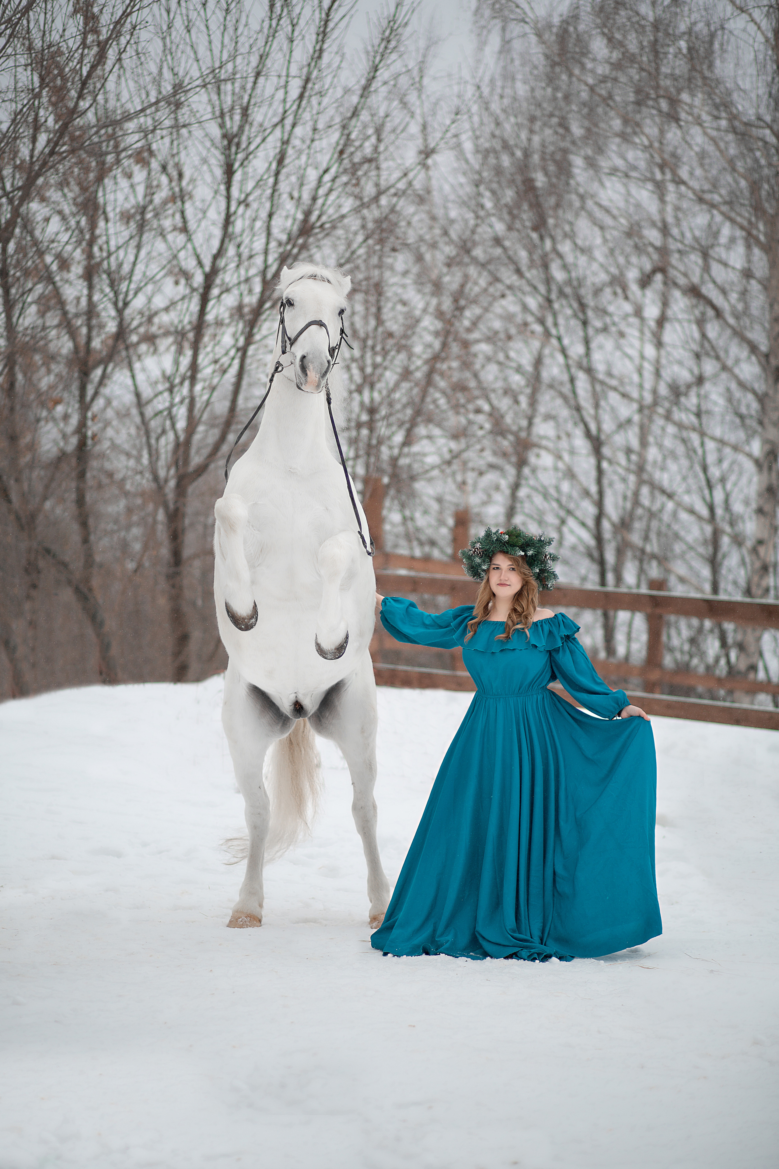 Ольга и Воробей фотодень 25.12.22. Фотосессия с лошадьми в Нижнем Новгороде