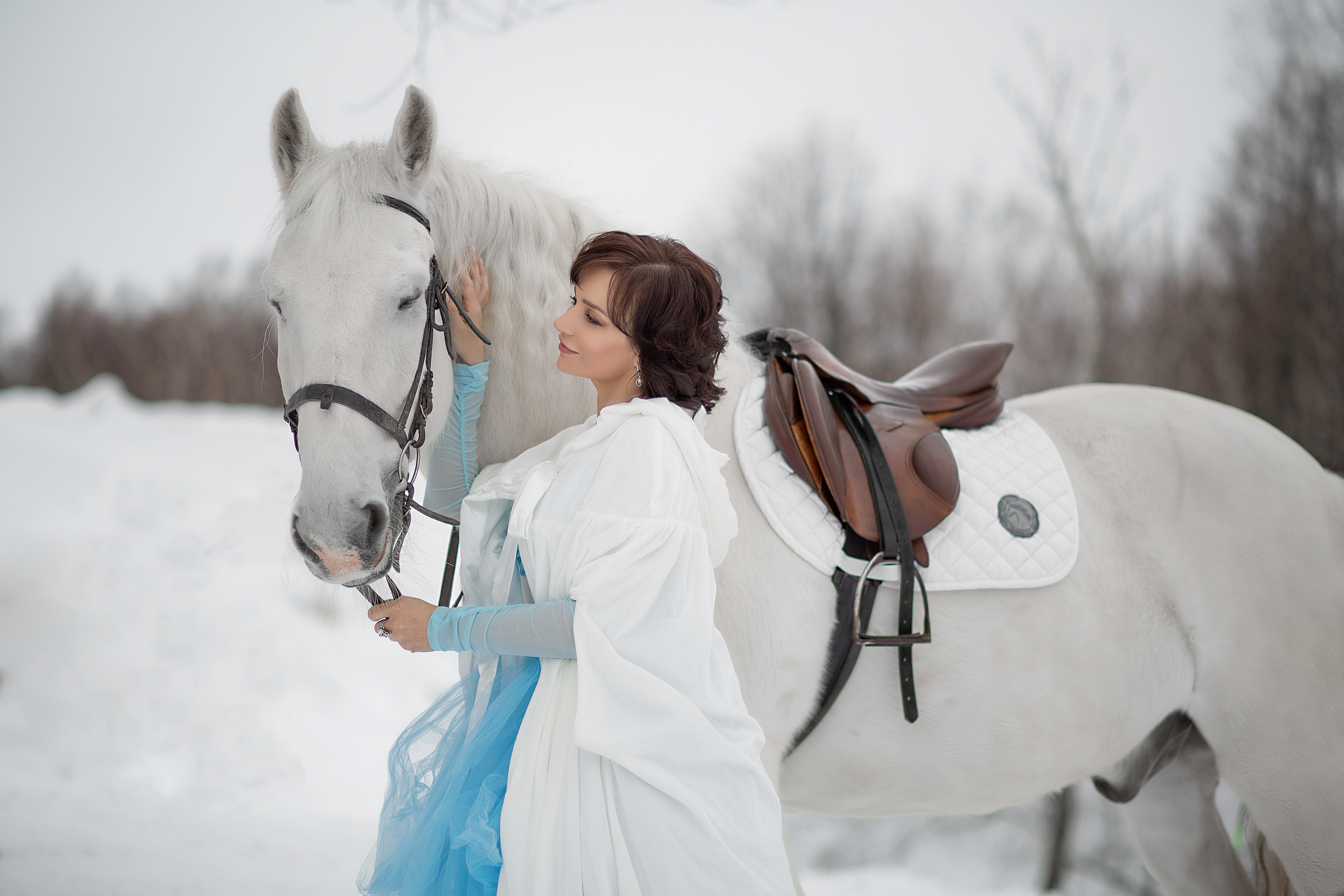 Алла и Воробей. Фотосессия с лошадьми в Нижнем Новгороде