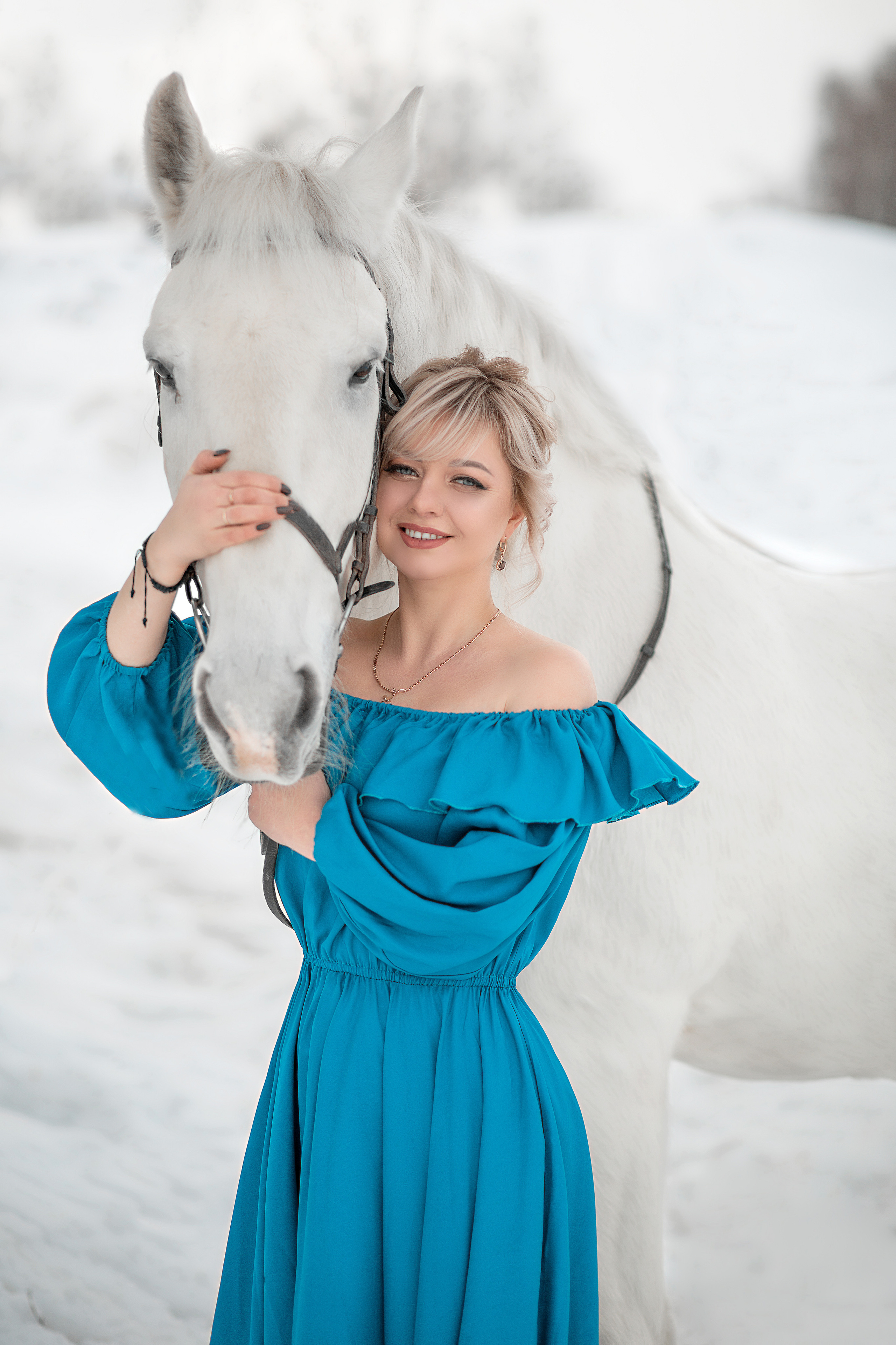 Эльмира и Воробей фотодень 25.12.22. Фотосессия с лошадьми в Нижнем Новгороде