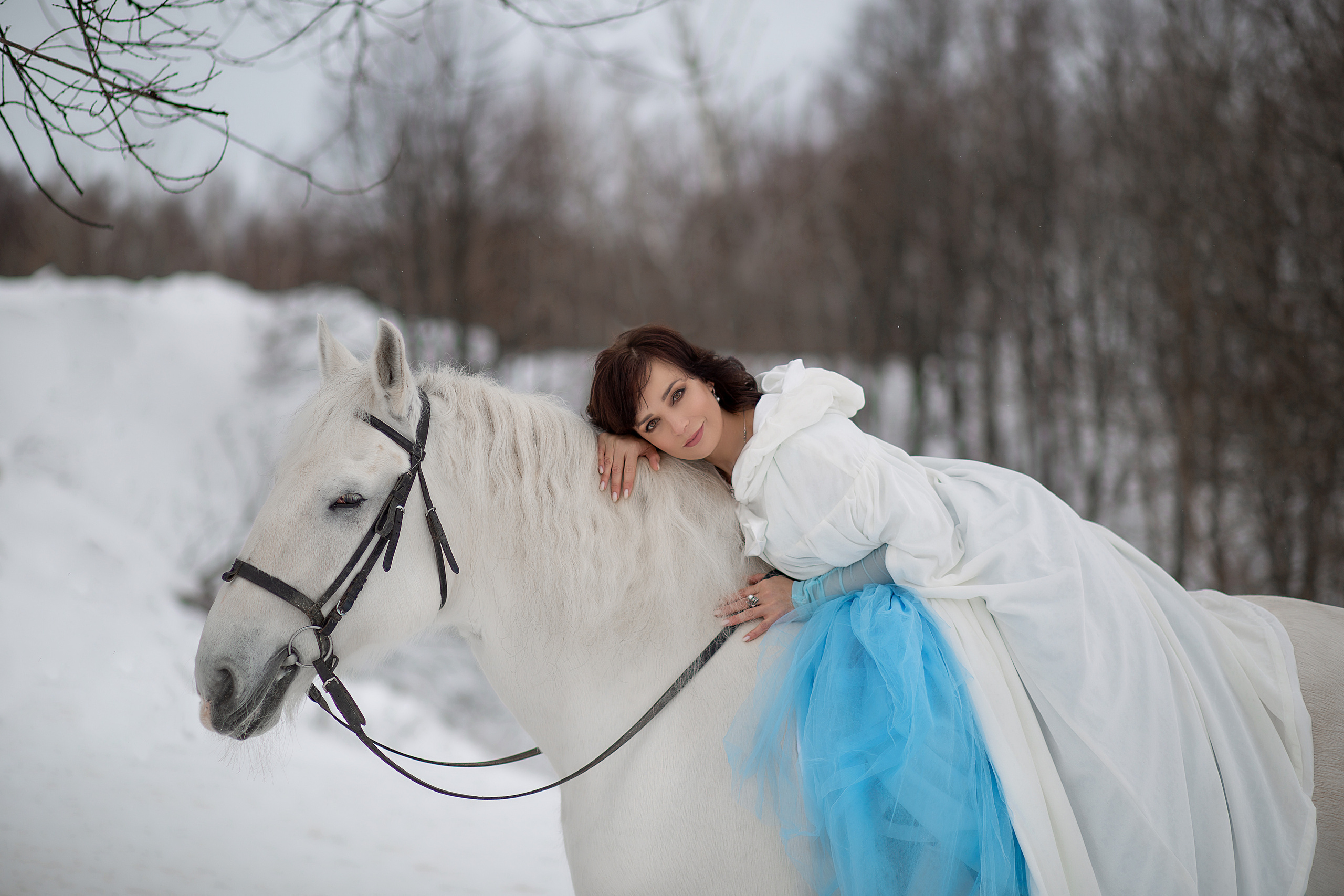 Алла и Воробей. Фотосессия с лошадьми в Нижнем Новгороде