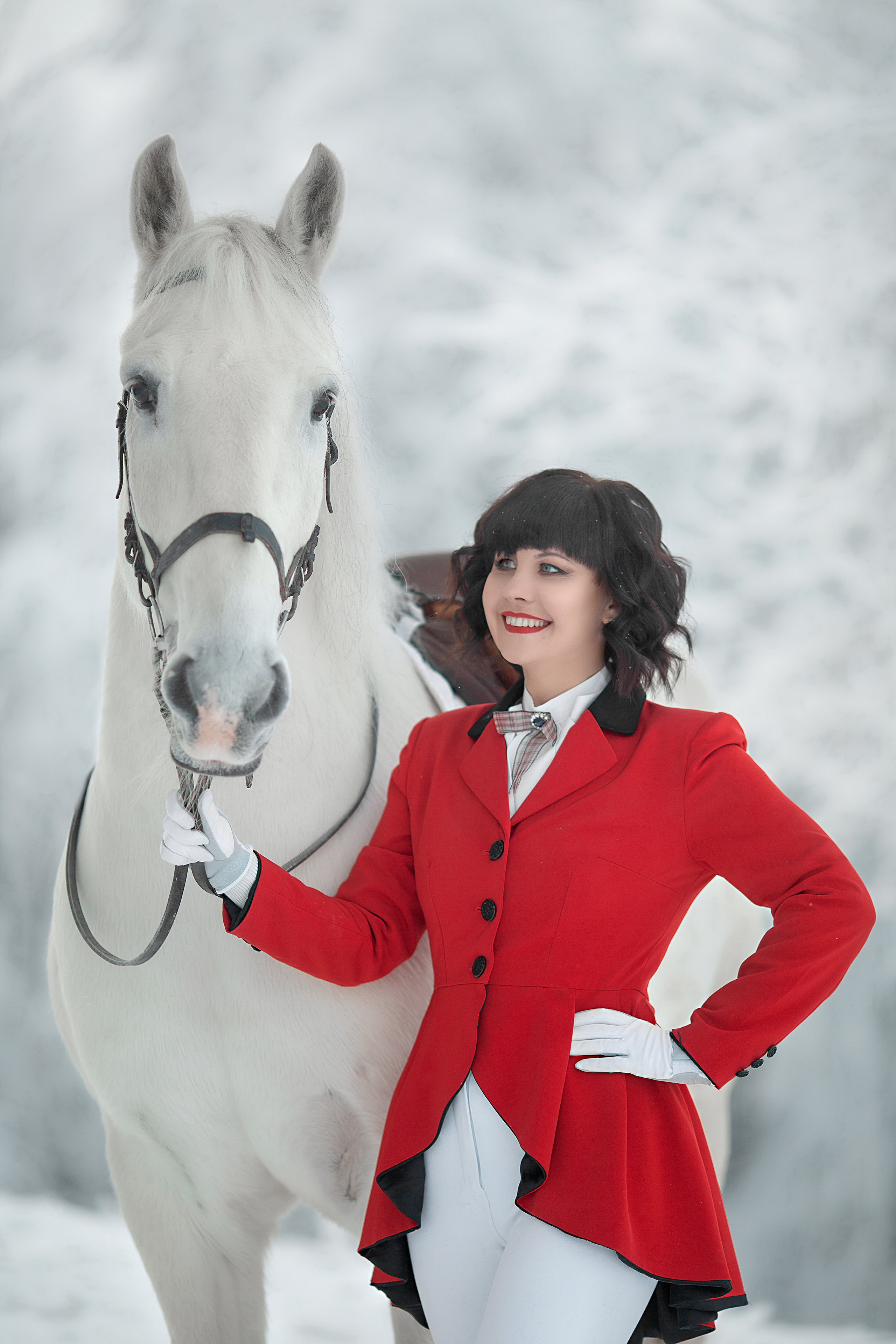 Фотосессия Алёны и Воробушка 03.12.22. Фотосессия с лошадьми в Нижнем Новгороде