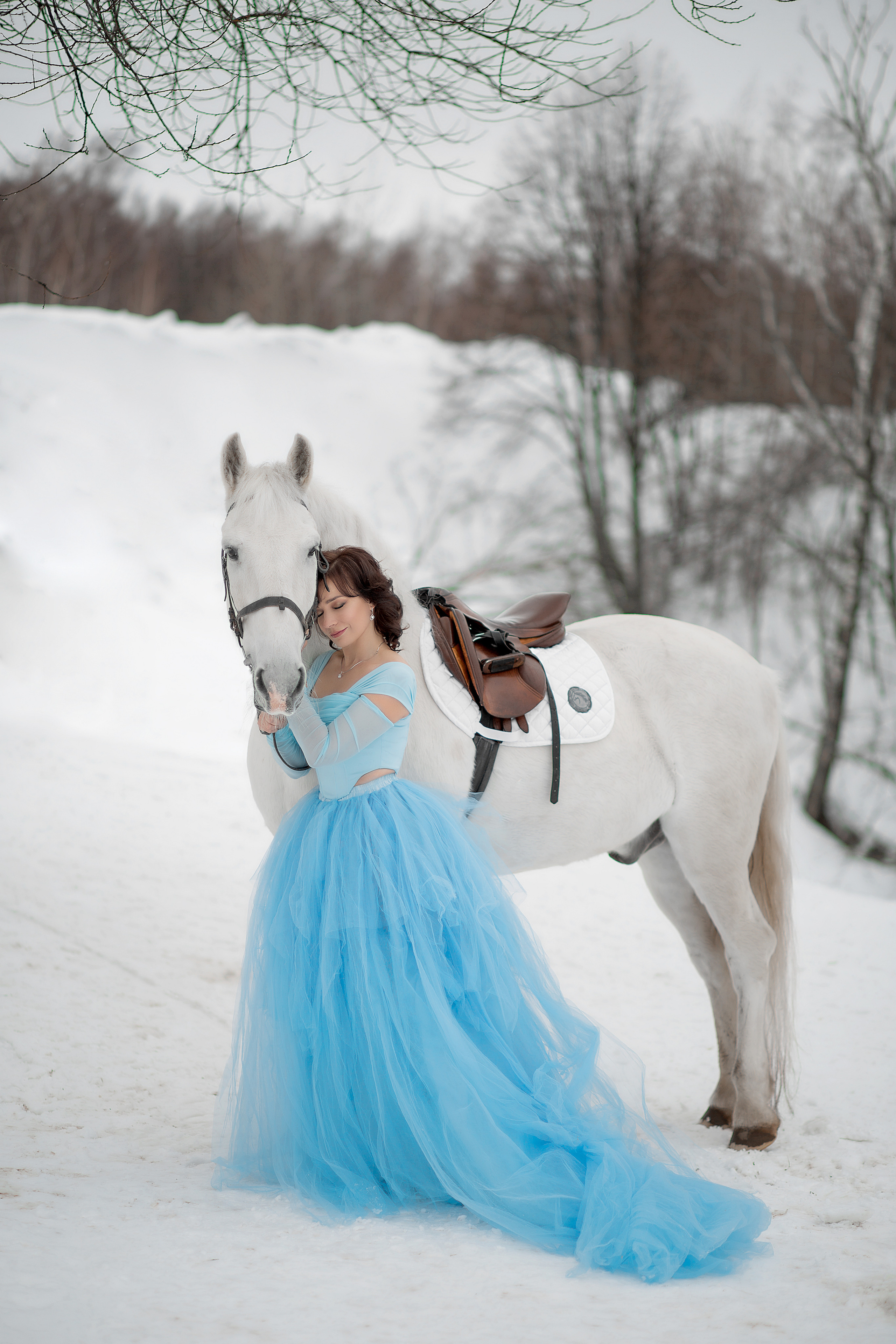 Алла и Воробей. Фотосессия с лошадьми в Нижнем Новгороде