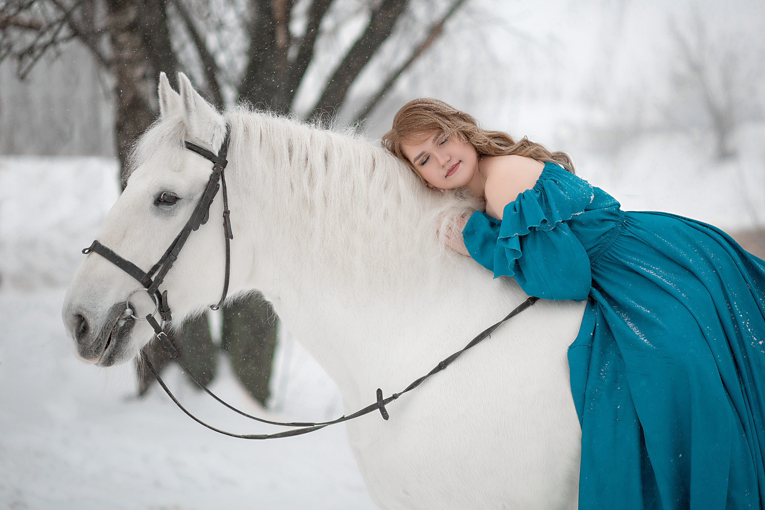 Ольга и Воробей фотодень 25.12.22. Фотосессия с лошадьми в Нижнем Новгороде