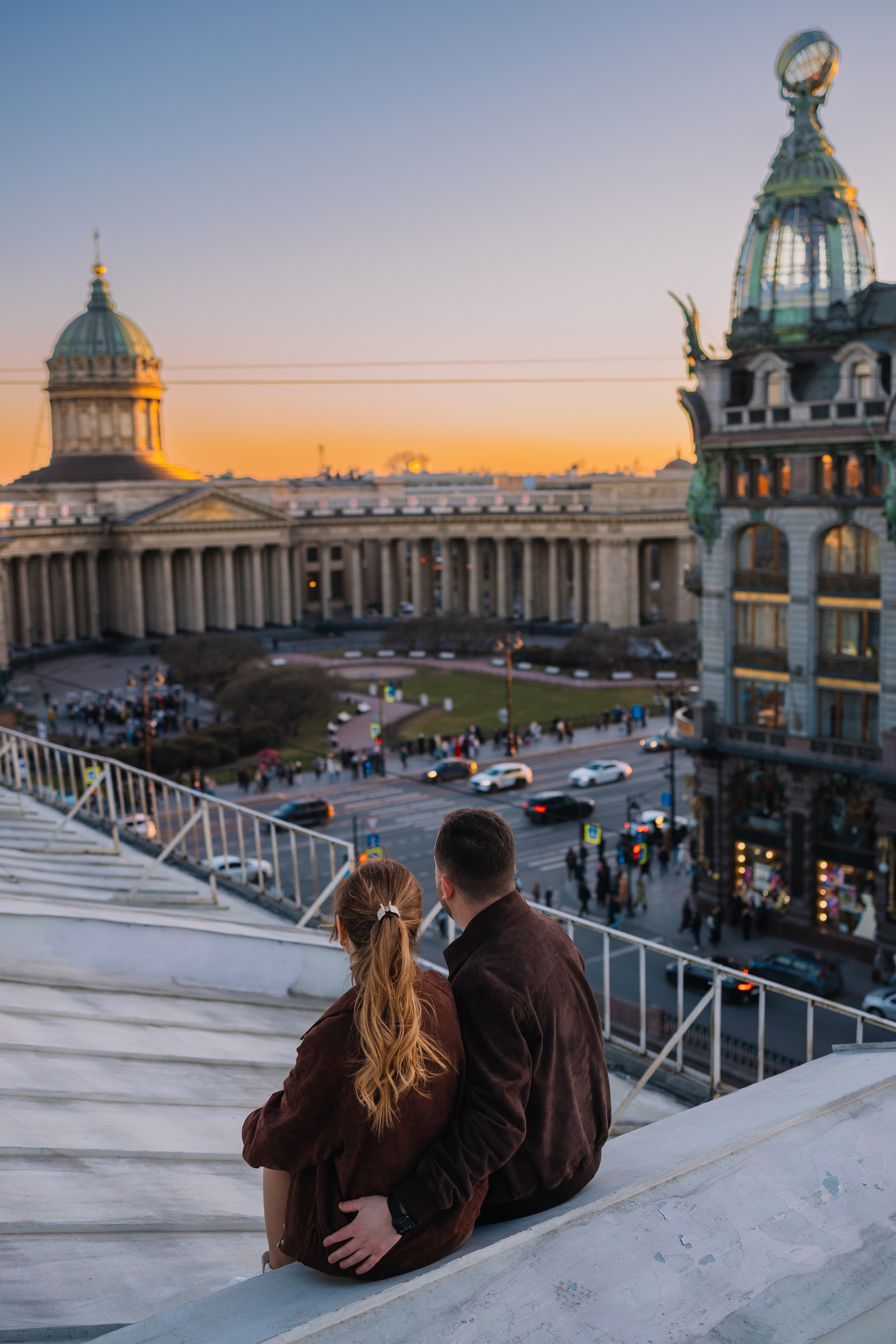 Крыша у Казанского собора. Свадебный фотограф Санкт-Петербург—Москва/Юлия Малькова
