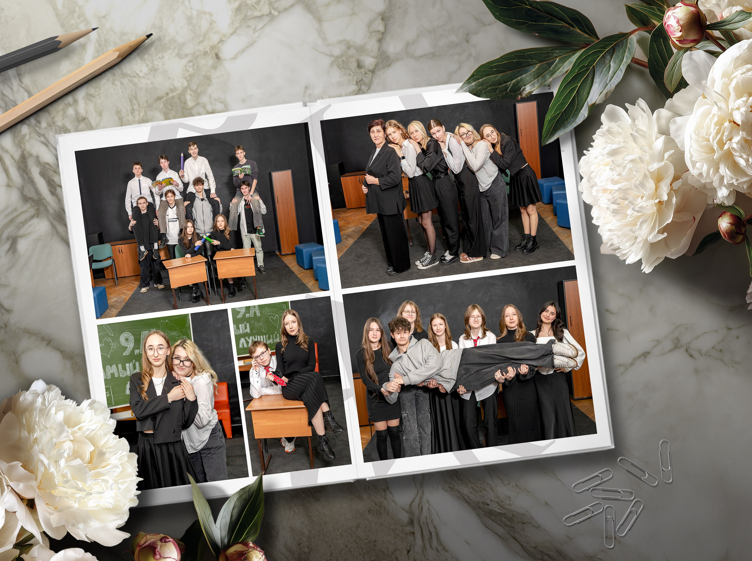 Дизйн черное и белое. Выпускные альбомы в Подольске Москве и МО