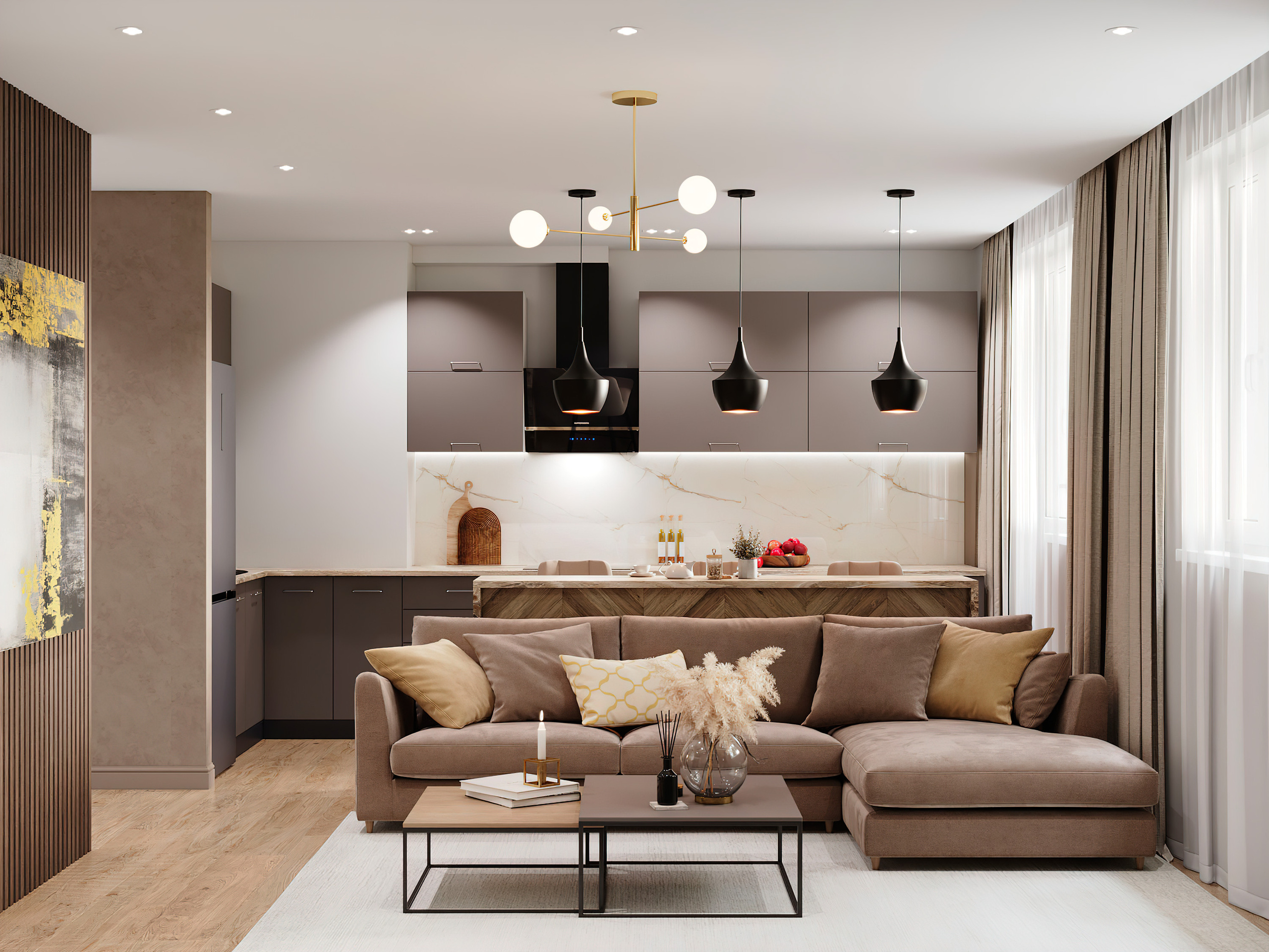 «Шоколадная» квартира. Батракова Наталья дизайнер интерьеров Санкт-Петербург Москва Архангель