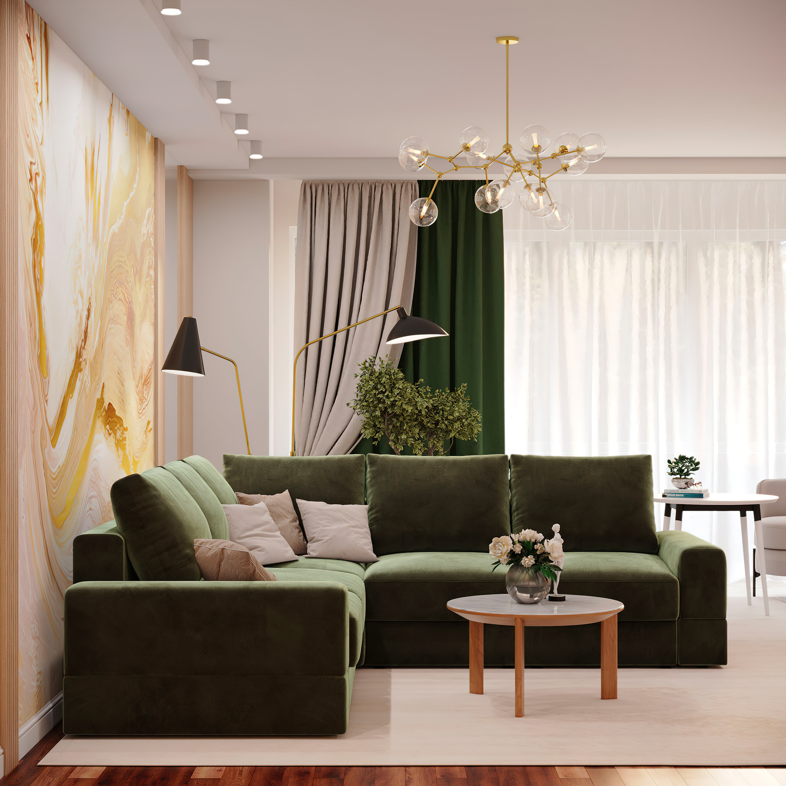 Уютная яркая гостиная. Батракова Наталья дизайнер интерьеров Санкт-Петербург Москва Архангель