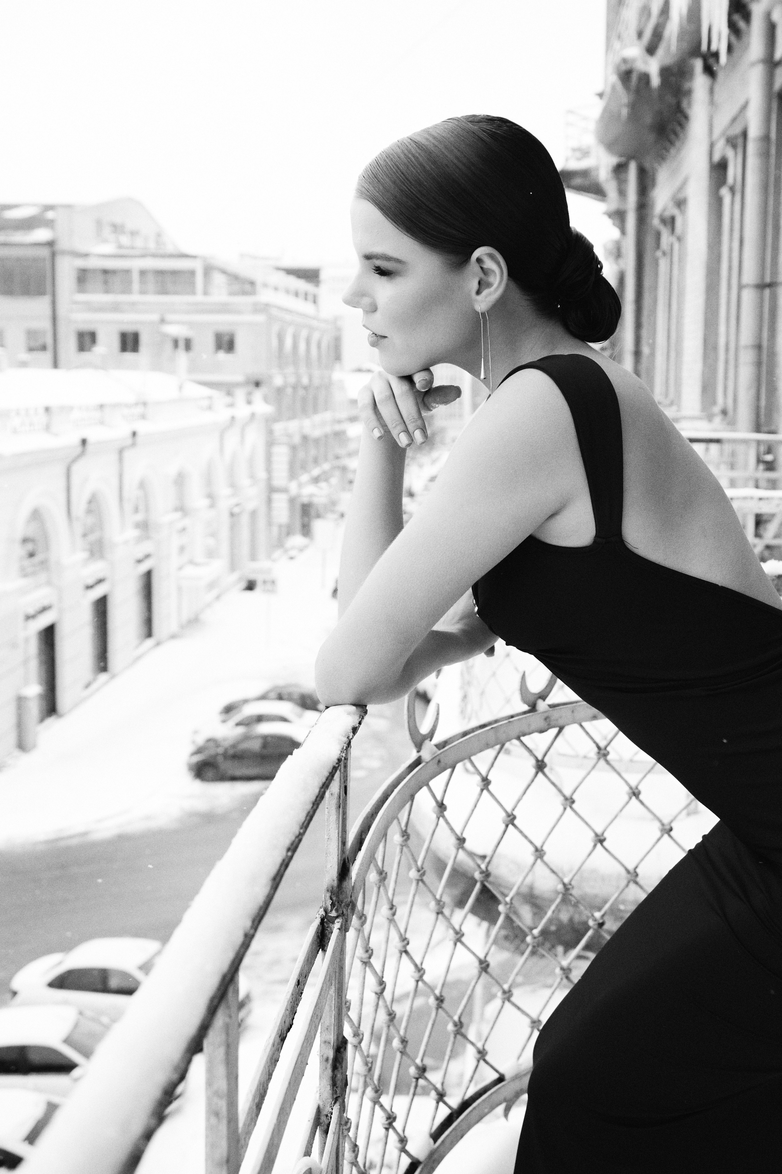 Черно-белая элегантная фотосессия. Анна Потявина. Фотограф Москва