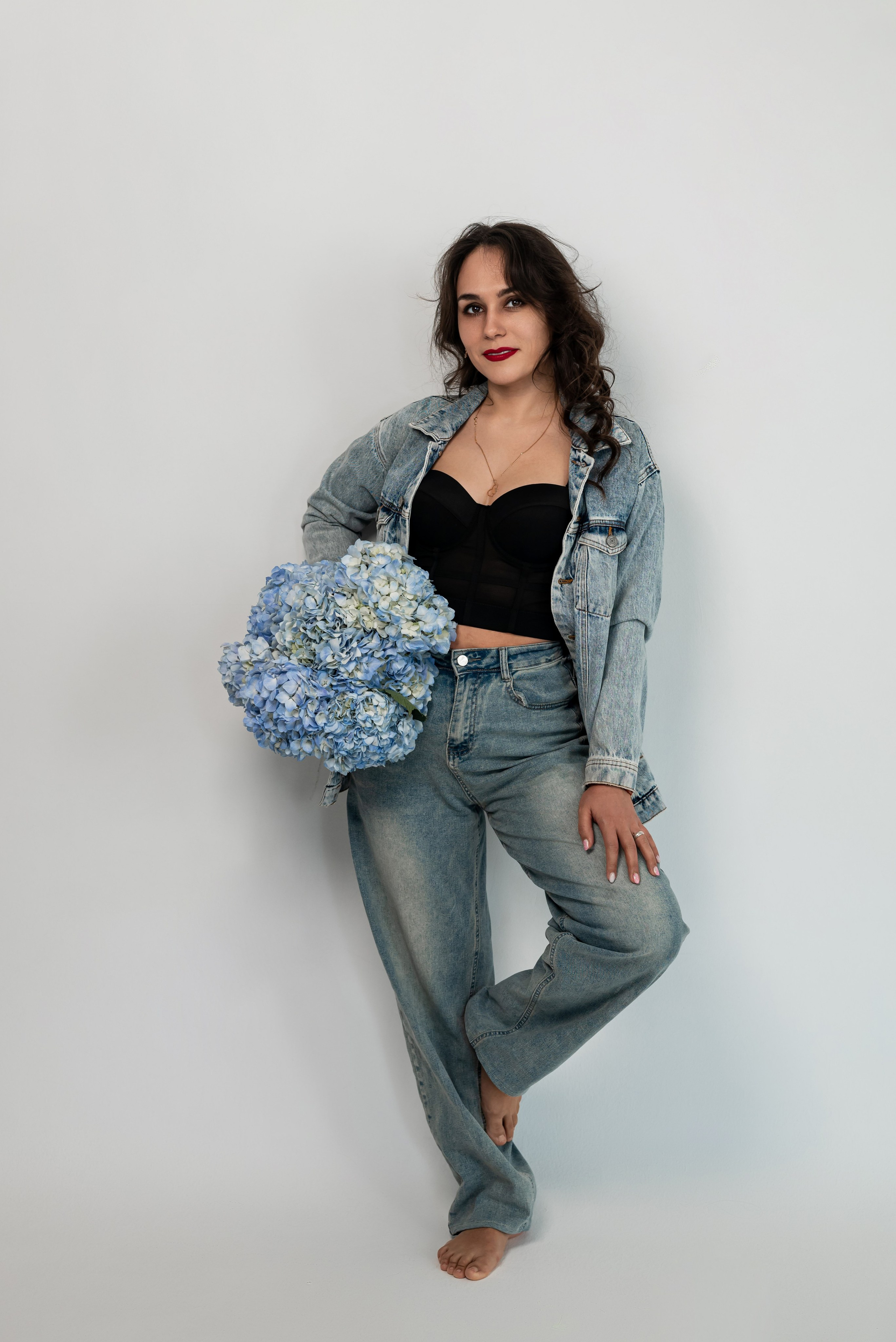 Фотопроект с голубыми гортензиями. Фотограф в городе Салават