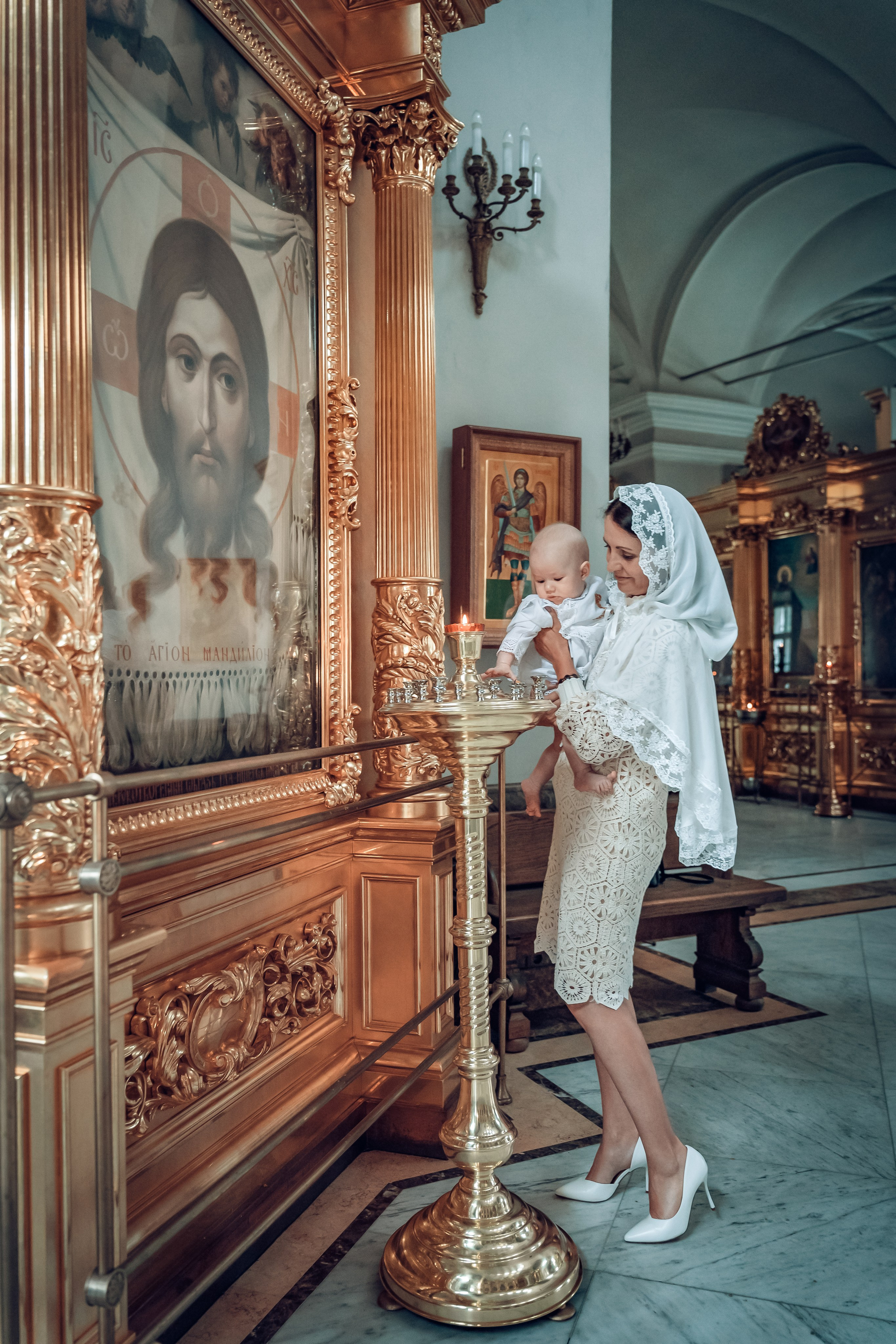 Таинство Крещения (постановочная съемка). Moscow_CPC