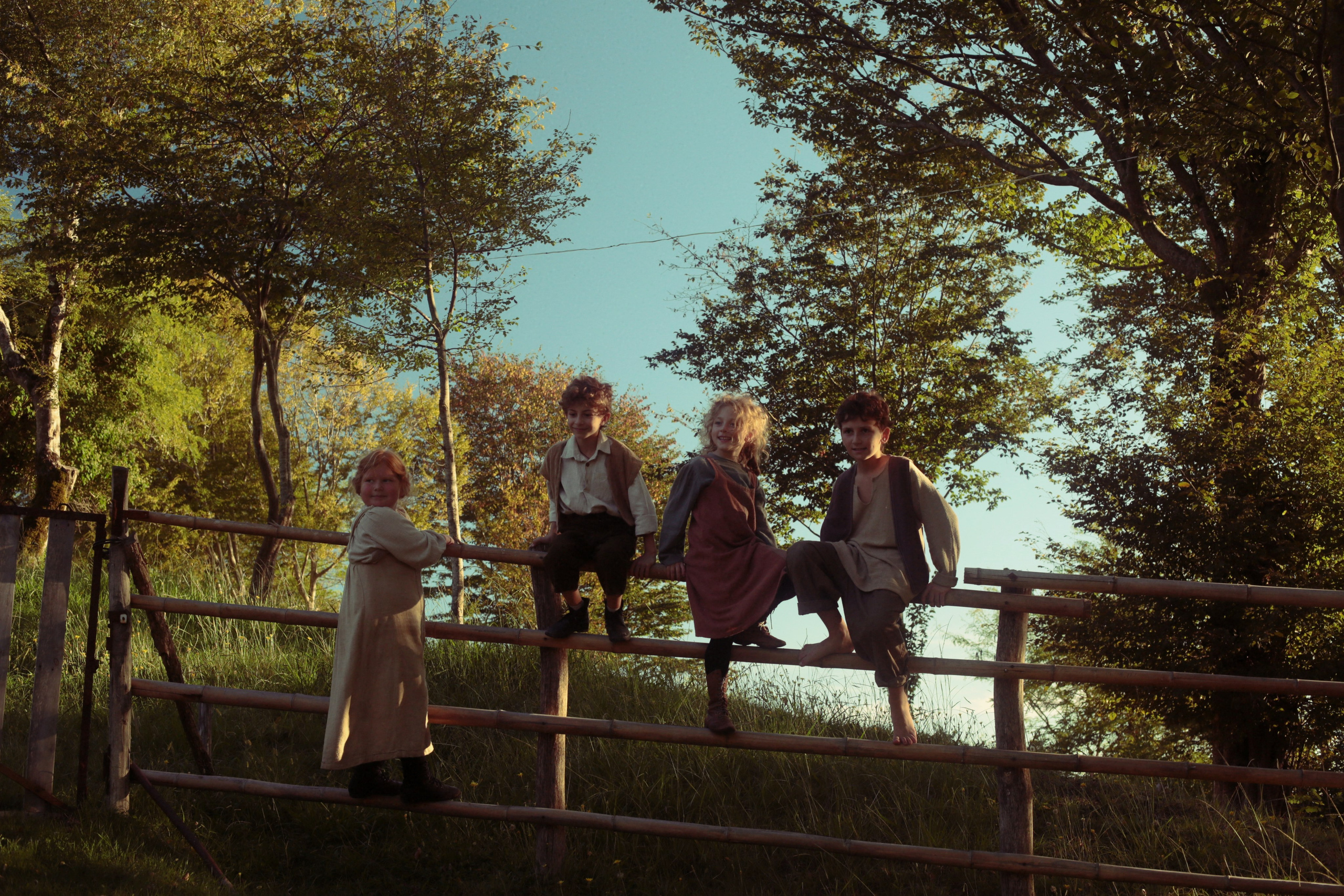 Кинематографическая съемка. Старик и дети. Ekaterina Beridze