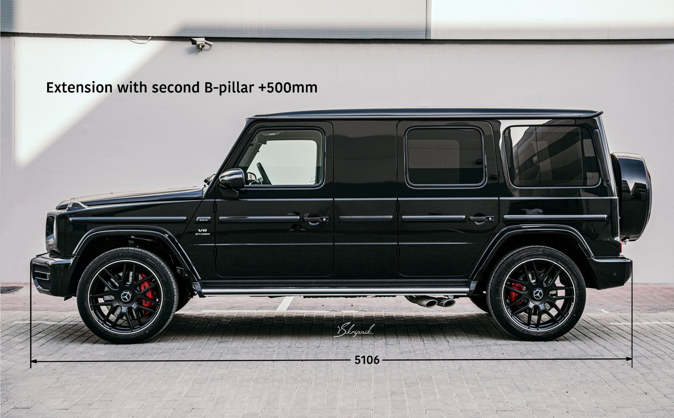 Mercedes G-class +500mm and Armored. Design Yachts and Cars