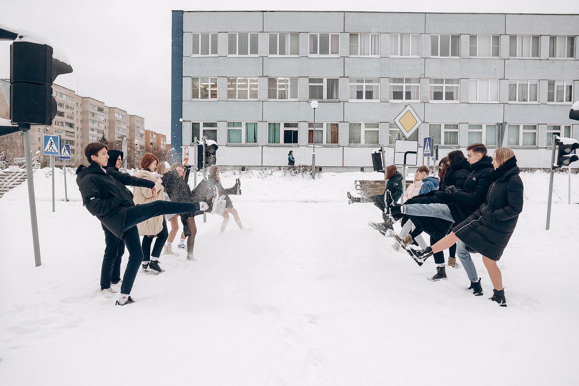 Зимняя фотосессия школьников