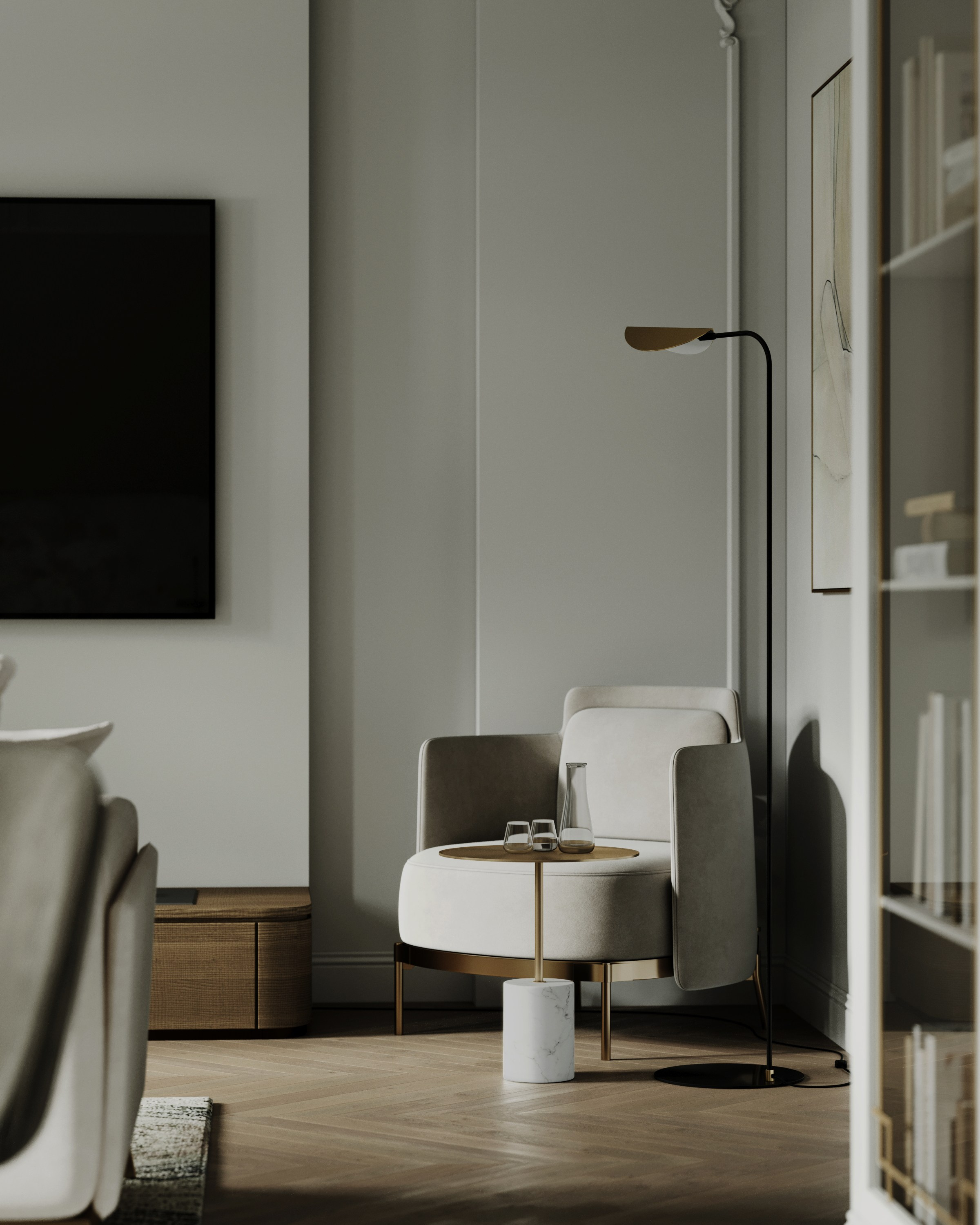 Квартира для молодой семьи. Создание 3д визуализаций. Анимированное видео. Сборка сцен