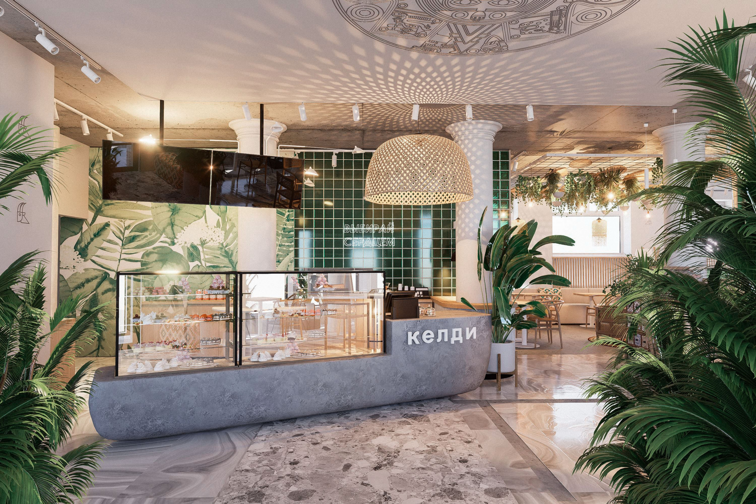 Дизайн интерьера кофейни