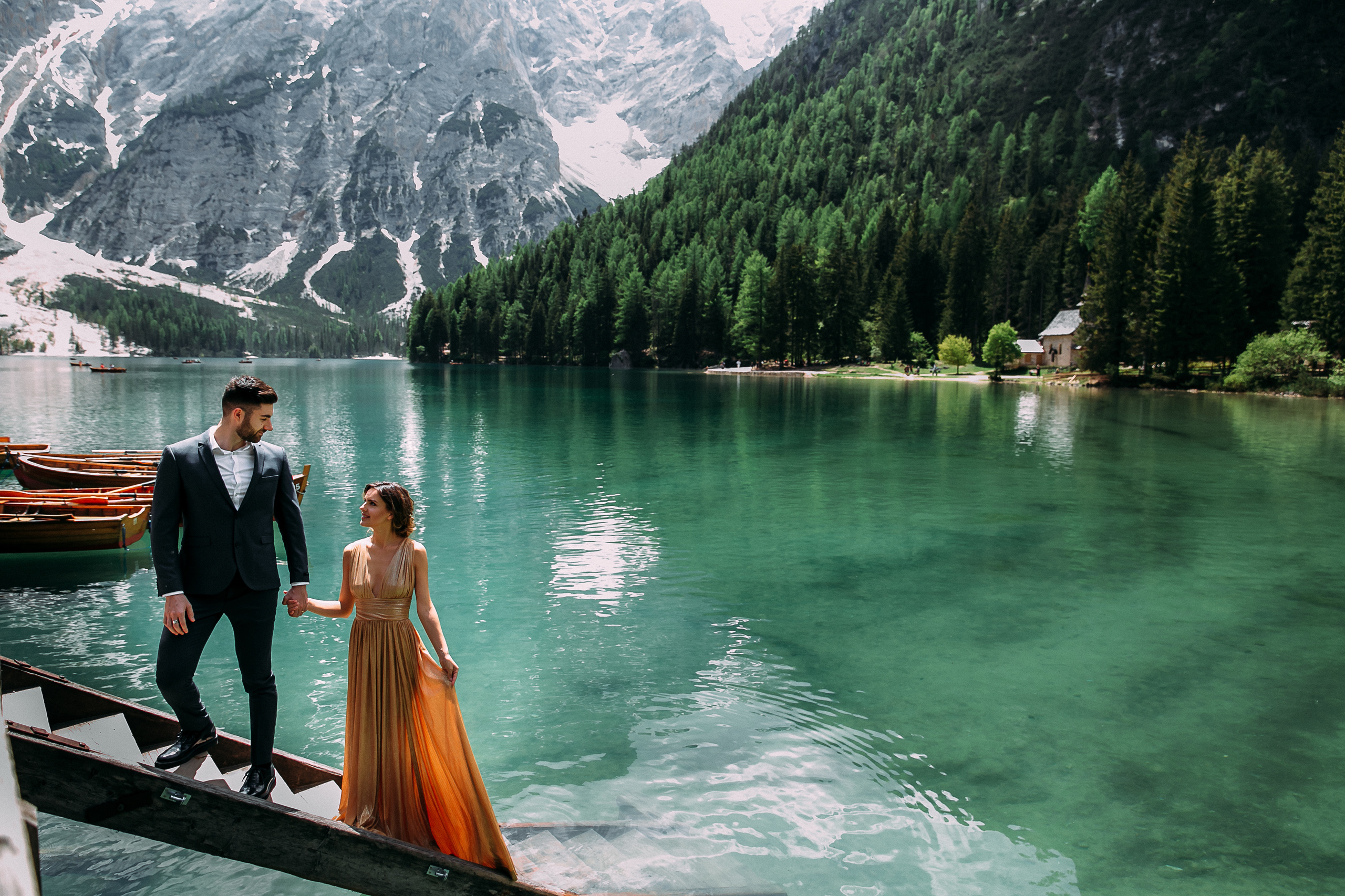 Кристина и Альби Италия, Лаго ди Брайес. Your story in photos