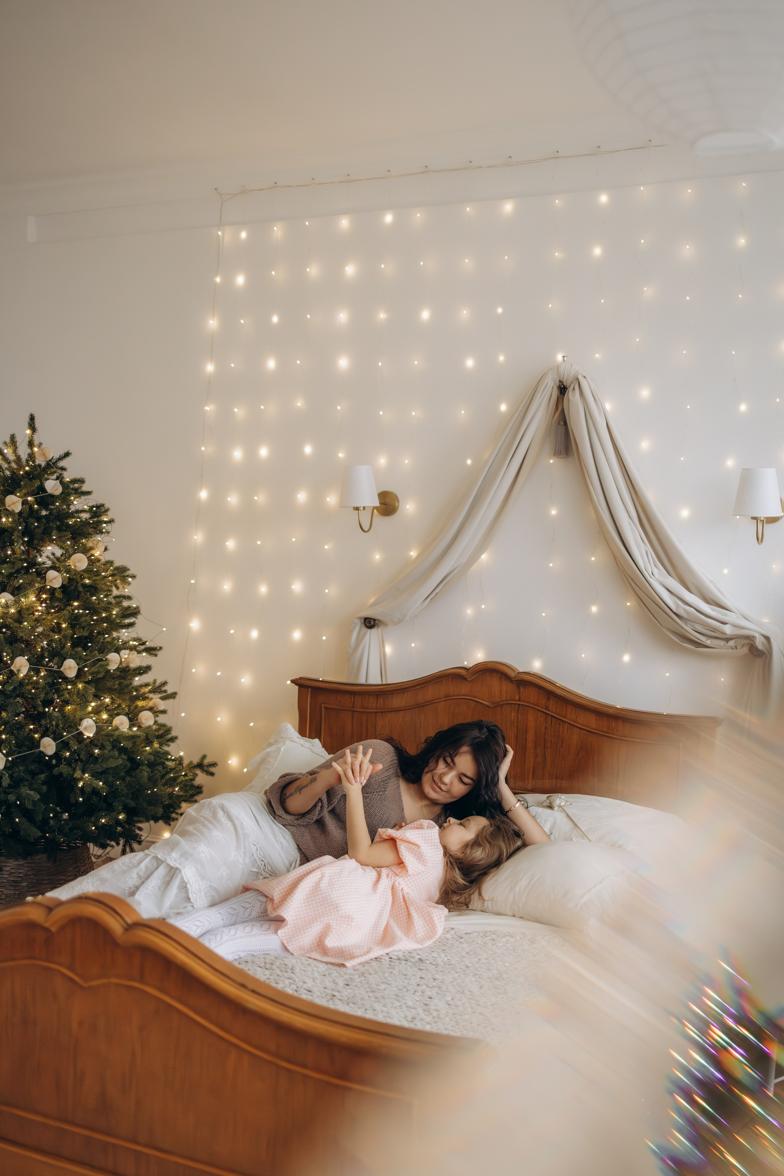 Мамочка и доченька в студии, г. Обнинск (Калужская обл.). Надежда Стар семейный и церковный фотограф в Жукове и Калужской области