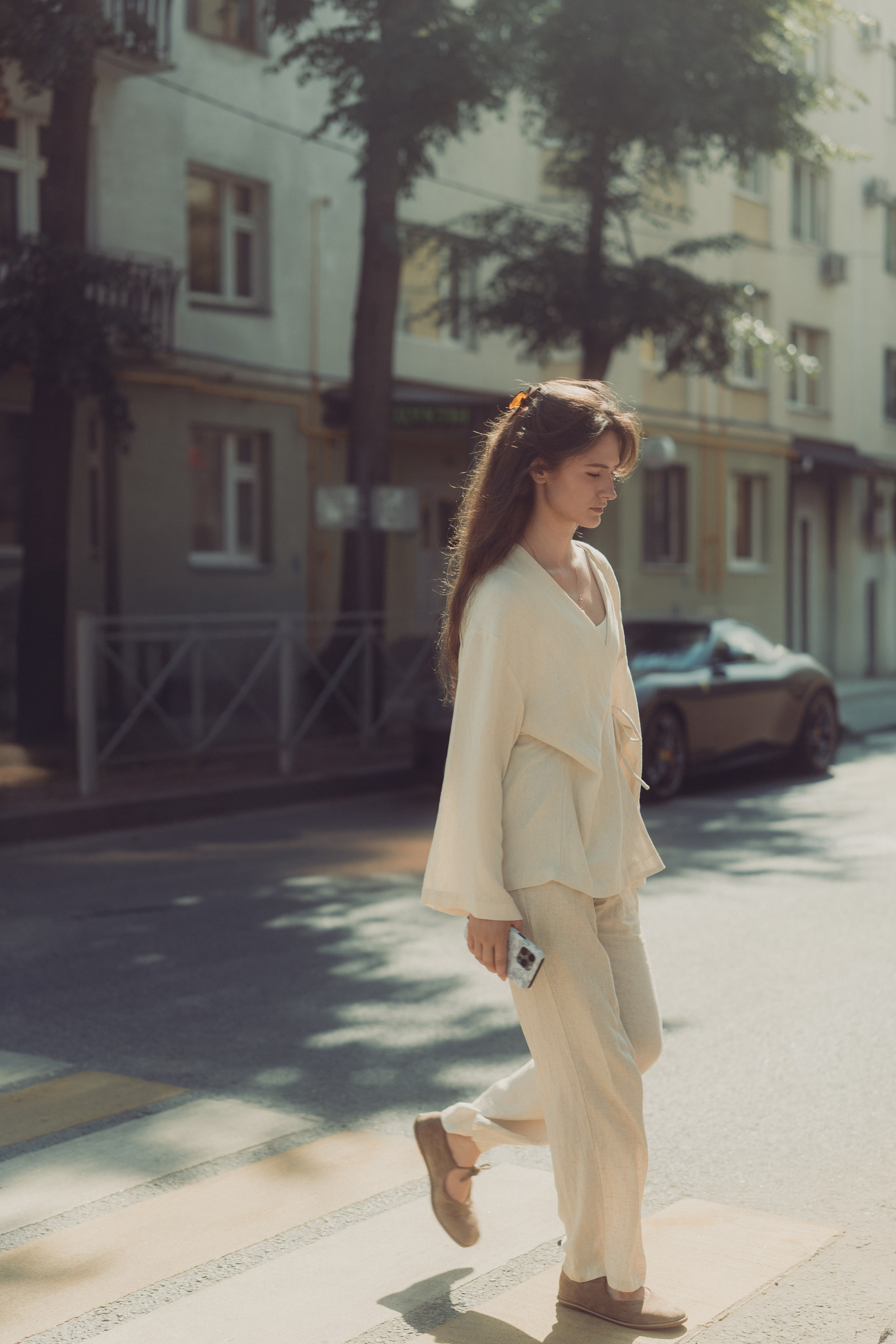 Прогулочная фотосессия с Настей около отеля Тасиго в Казани