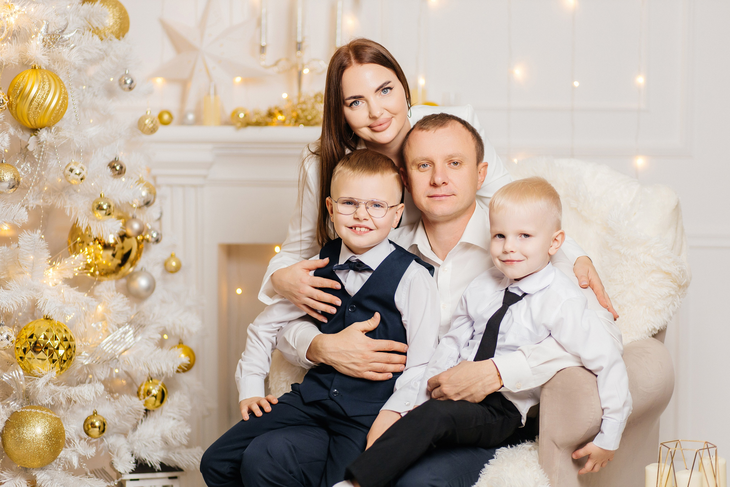 Семейная новогодняя фотосессия. Семейный, детский, свадебный фотограф в Георгиевске Дарья Домникова