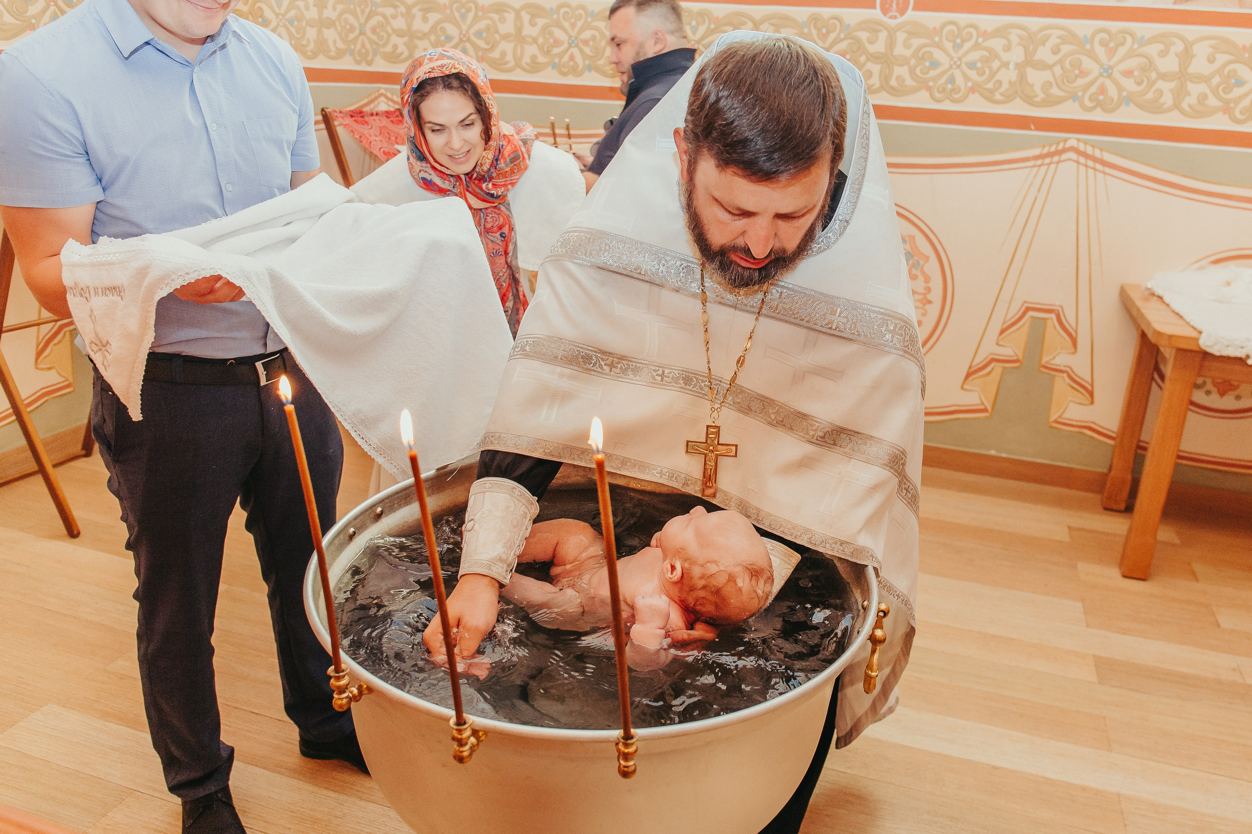 Крещение Маши в Черниговском Скиту. Фотограф новорожденных и детский в Сергиевом Посаде Кругликова Юлия