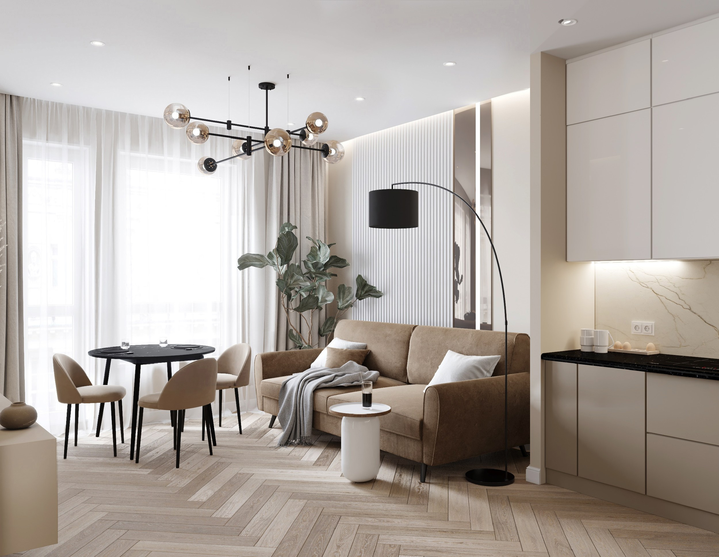 Кв. 64 м². Ксения. 3D‑визуализатор