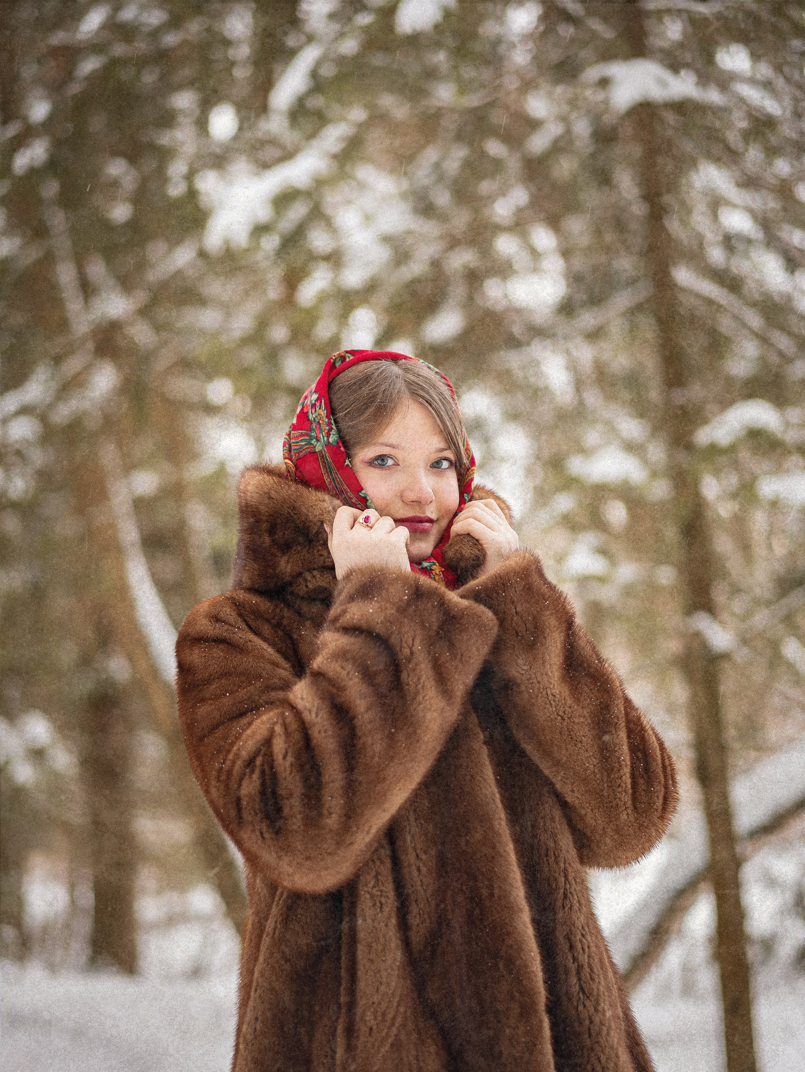 Ольга — фотосессия в зимнем стиле. Фотограф Москва
